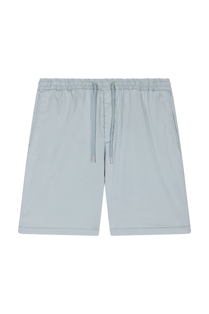 Eden Park Bermuda Shorts With Elasticated Waist In Beige Lyocell And Stretch Cotton