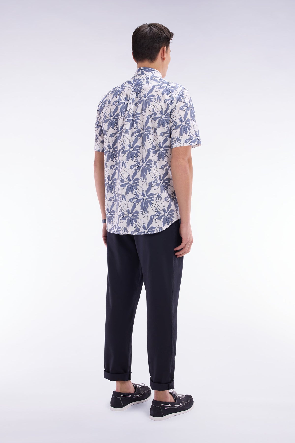 Eden Park Beige Stretch Cotton And Lyocell Elasticated Waistband Chino Pants