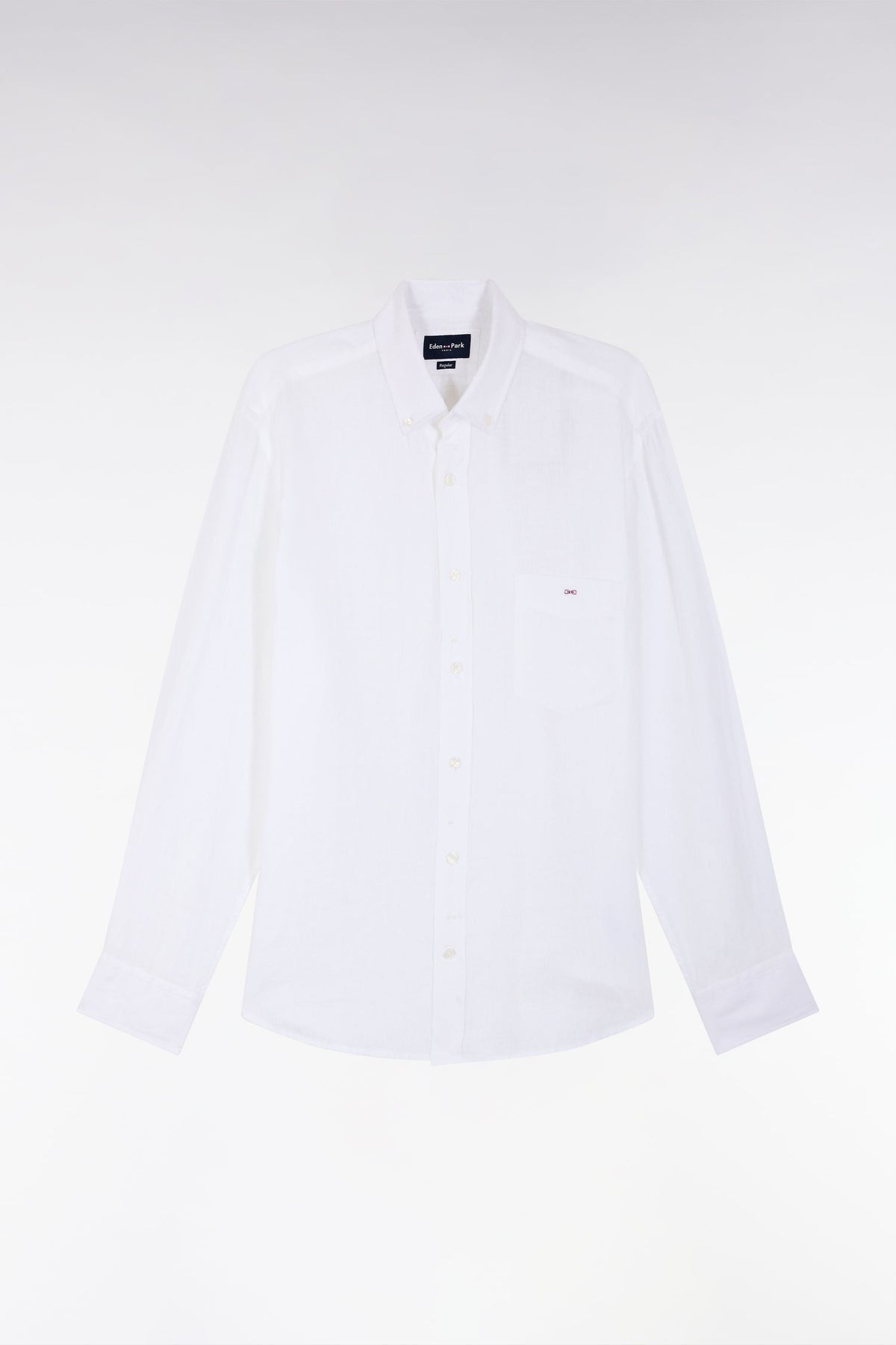 Eden Park Plain White Linen Shirt, Straight Cut