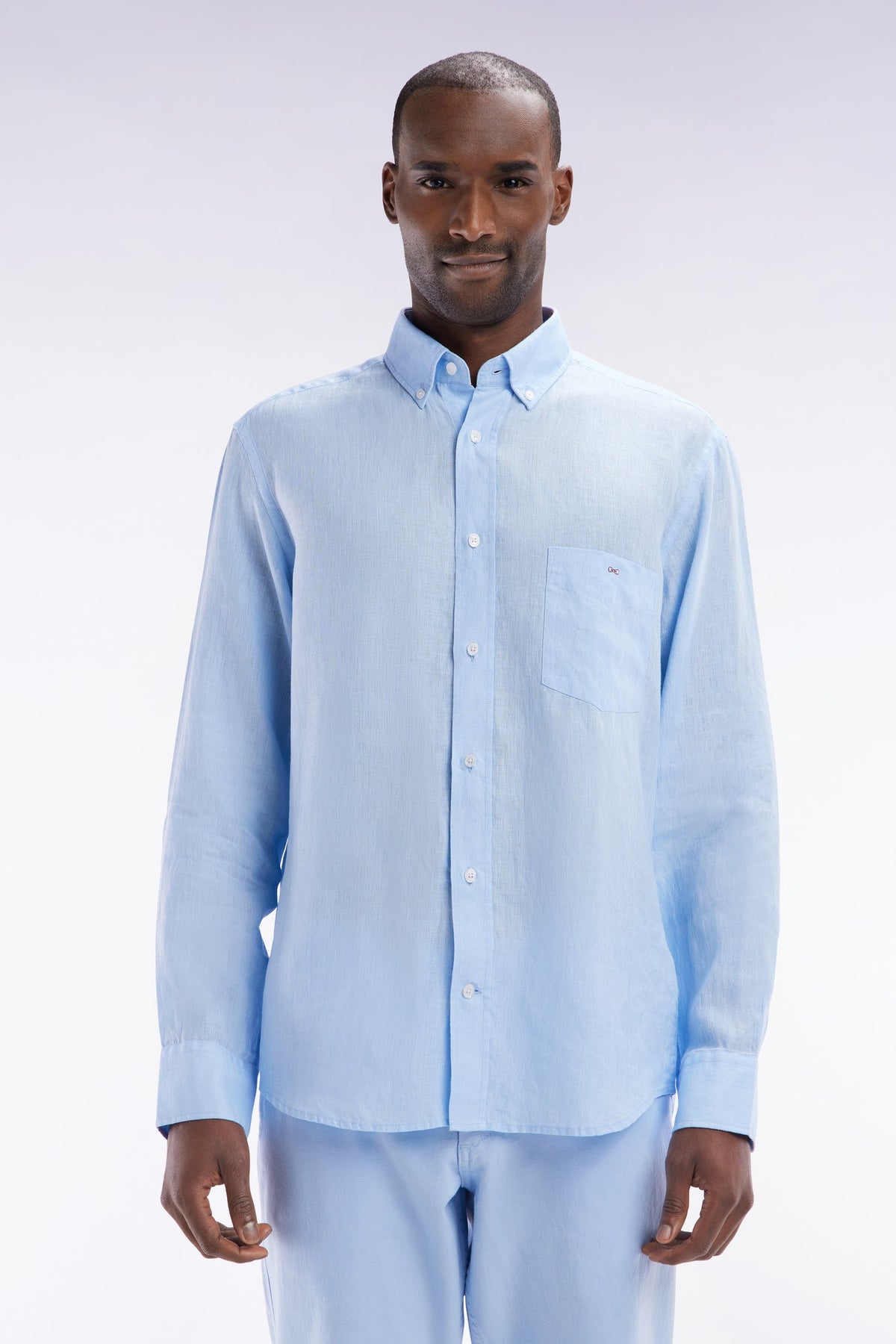 Eden Park Plain White Linen Shirt, Straight Cut