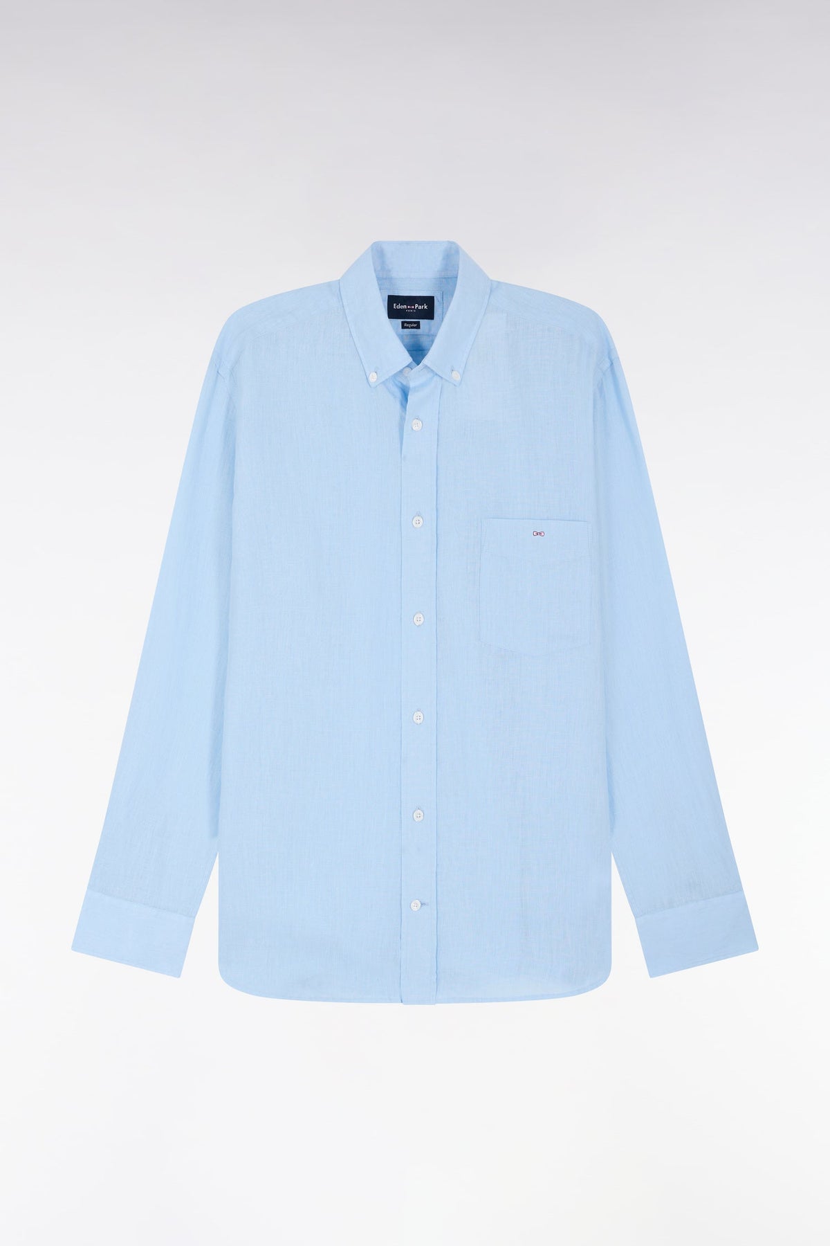 Eden Park Plain White Linen Shirt, Straight Cut