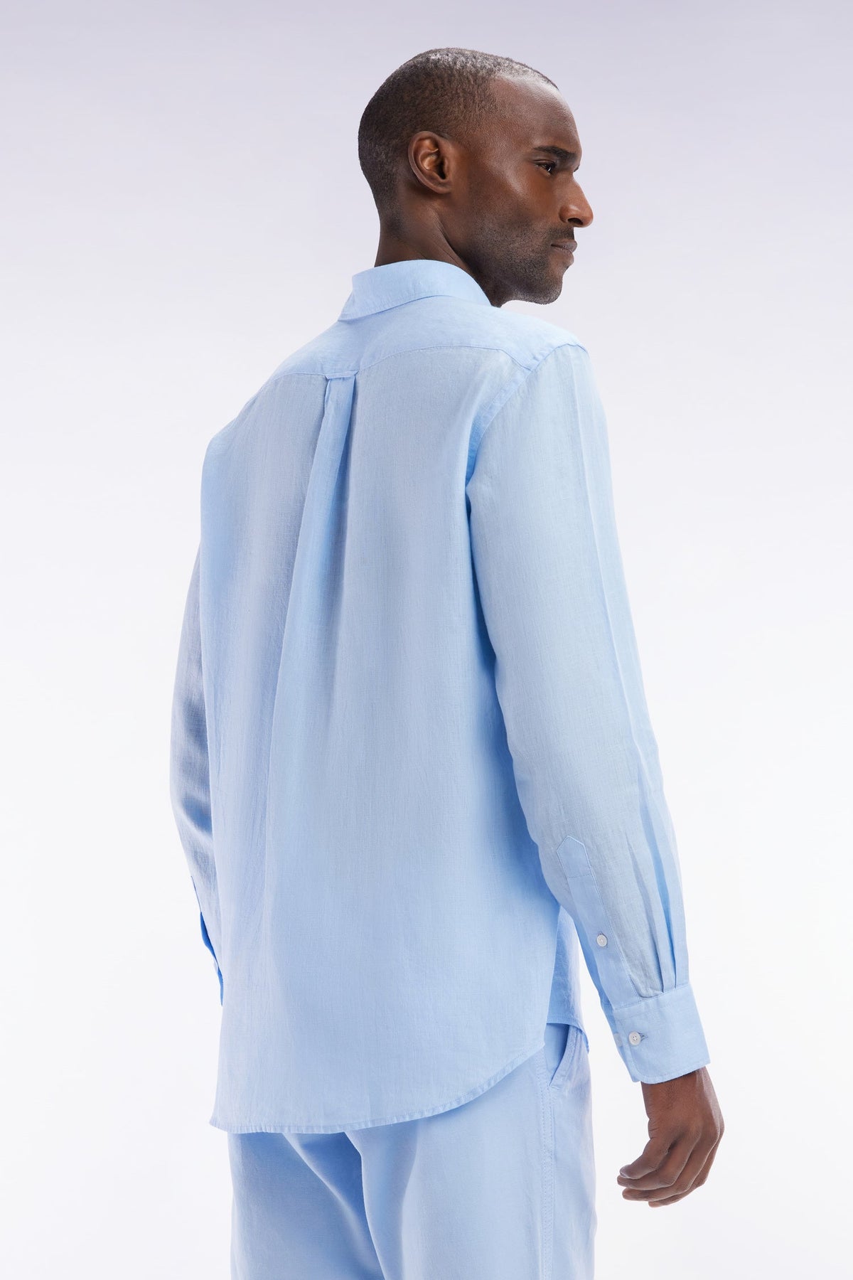 Eden Park Plain White Linen Shirt, Straight Cut