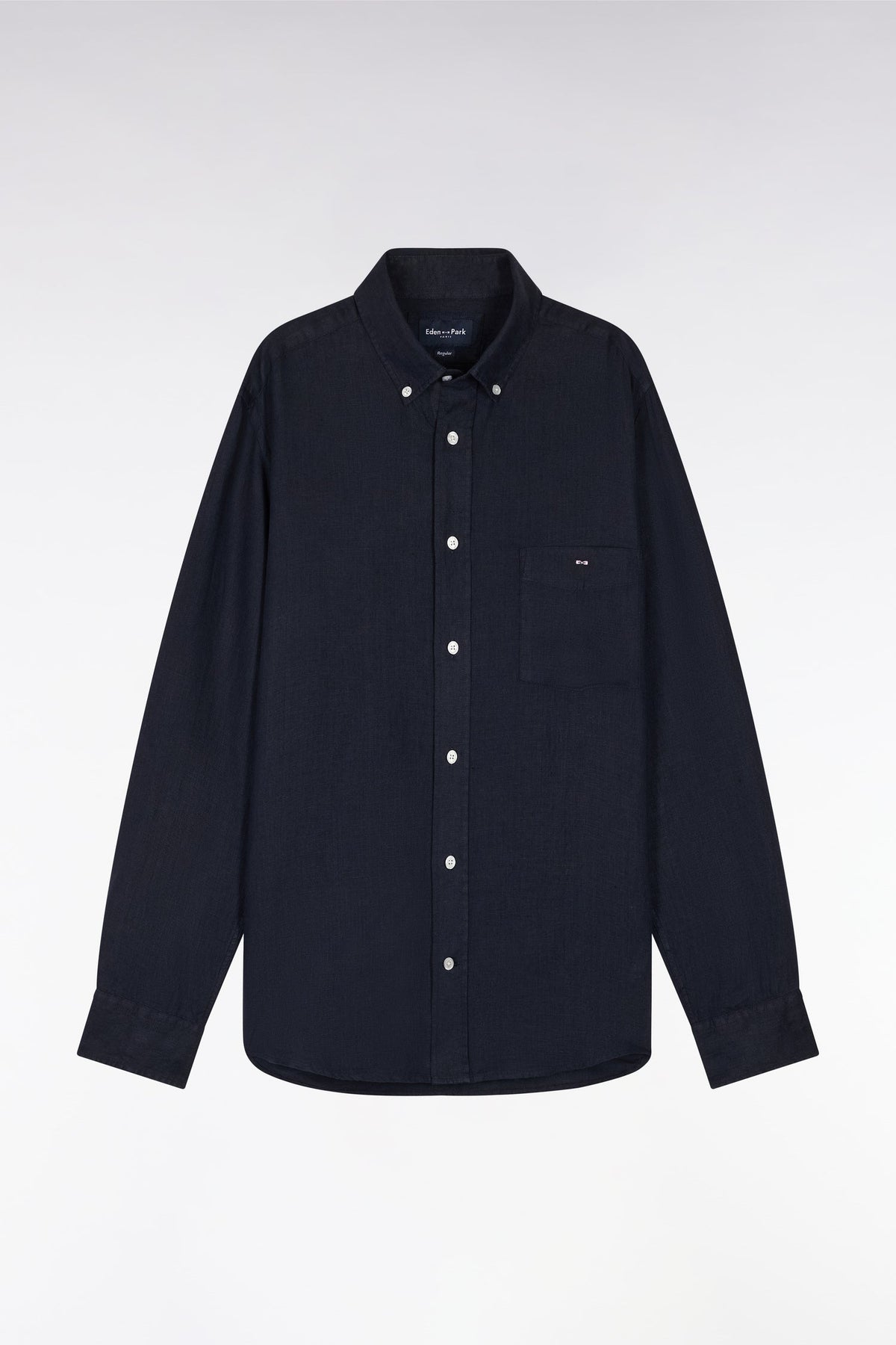 Eden Park Plain White Linen Shirt, Straight Cut