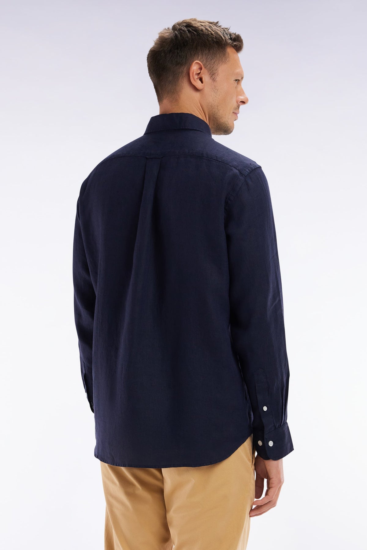 Eden Park Plain White Linen Shirt, Straight Cut