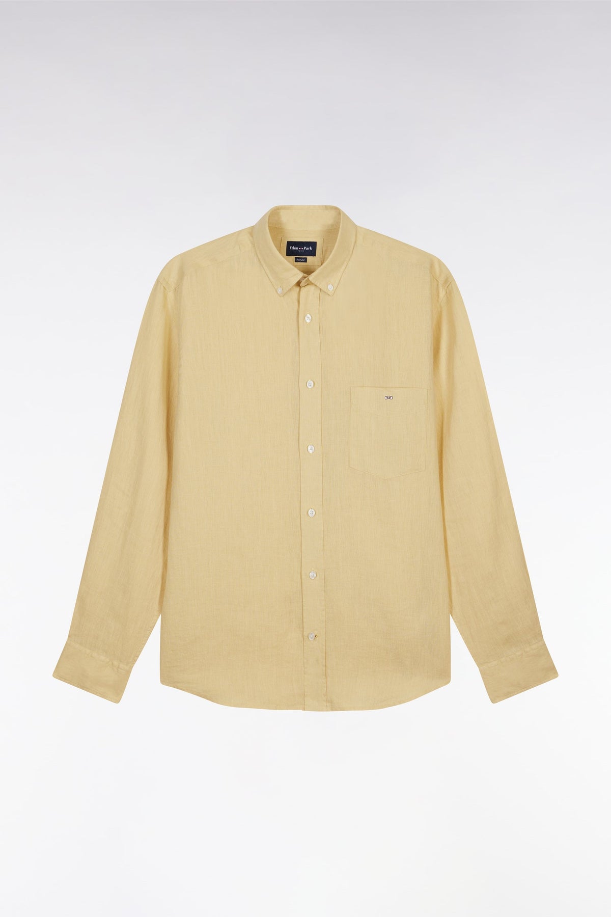 Eden Park Plain White Linen Shirt, Straight Cut