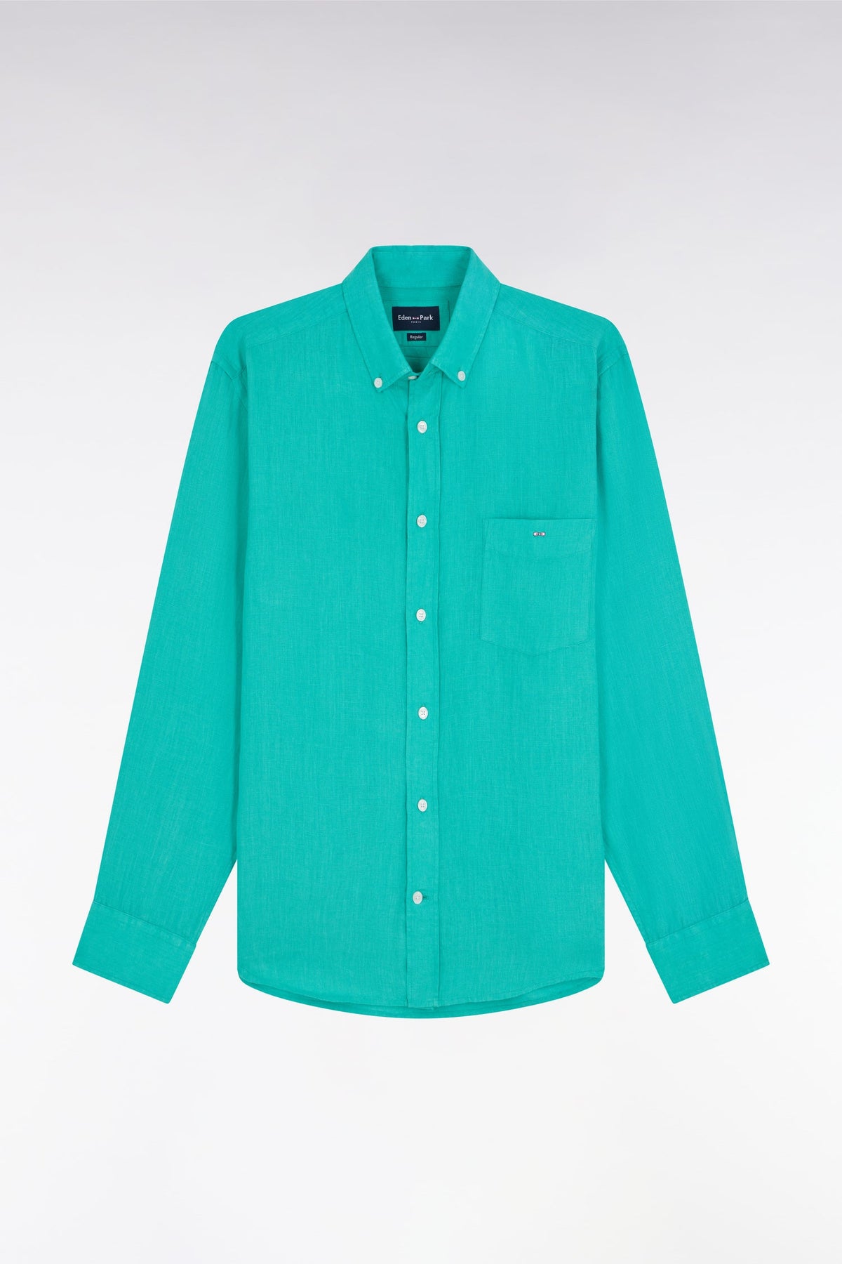 Eden Park Plain White Linen Shirt, Straight Cut