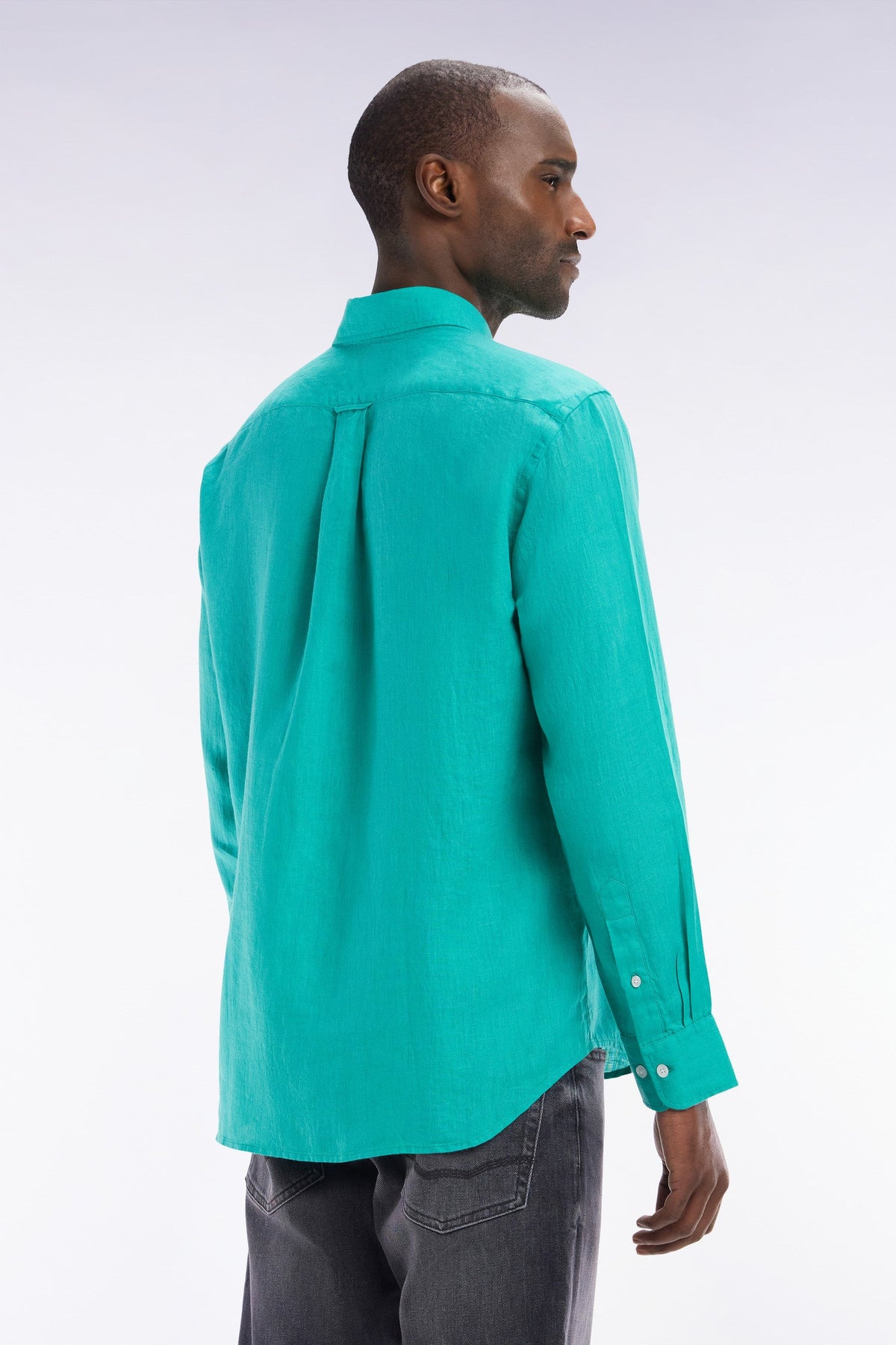 Eden Park Plain White Linen Shirt, Straight Cut