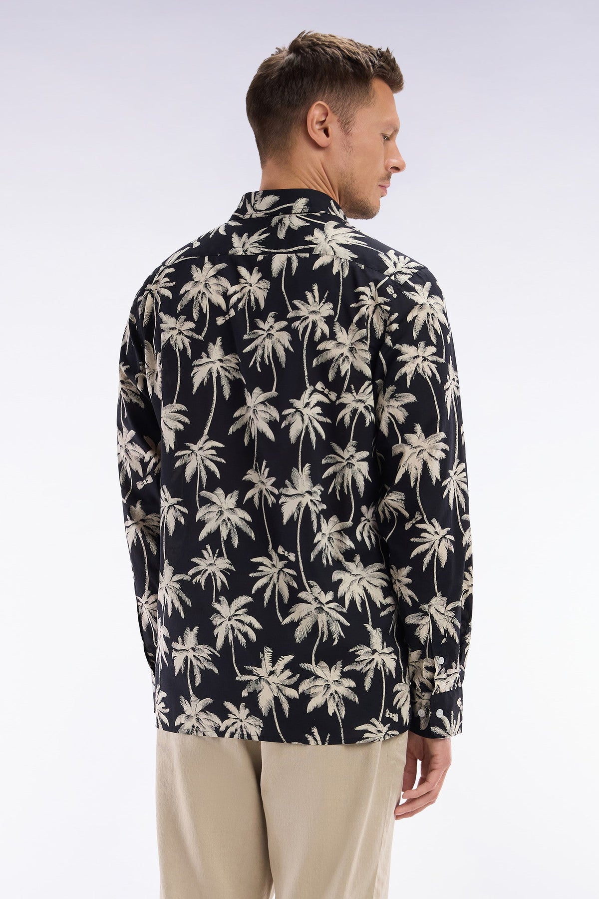 Eden Park Straight-Fit Shirt With Palm Tree Print