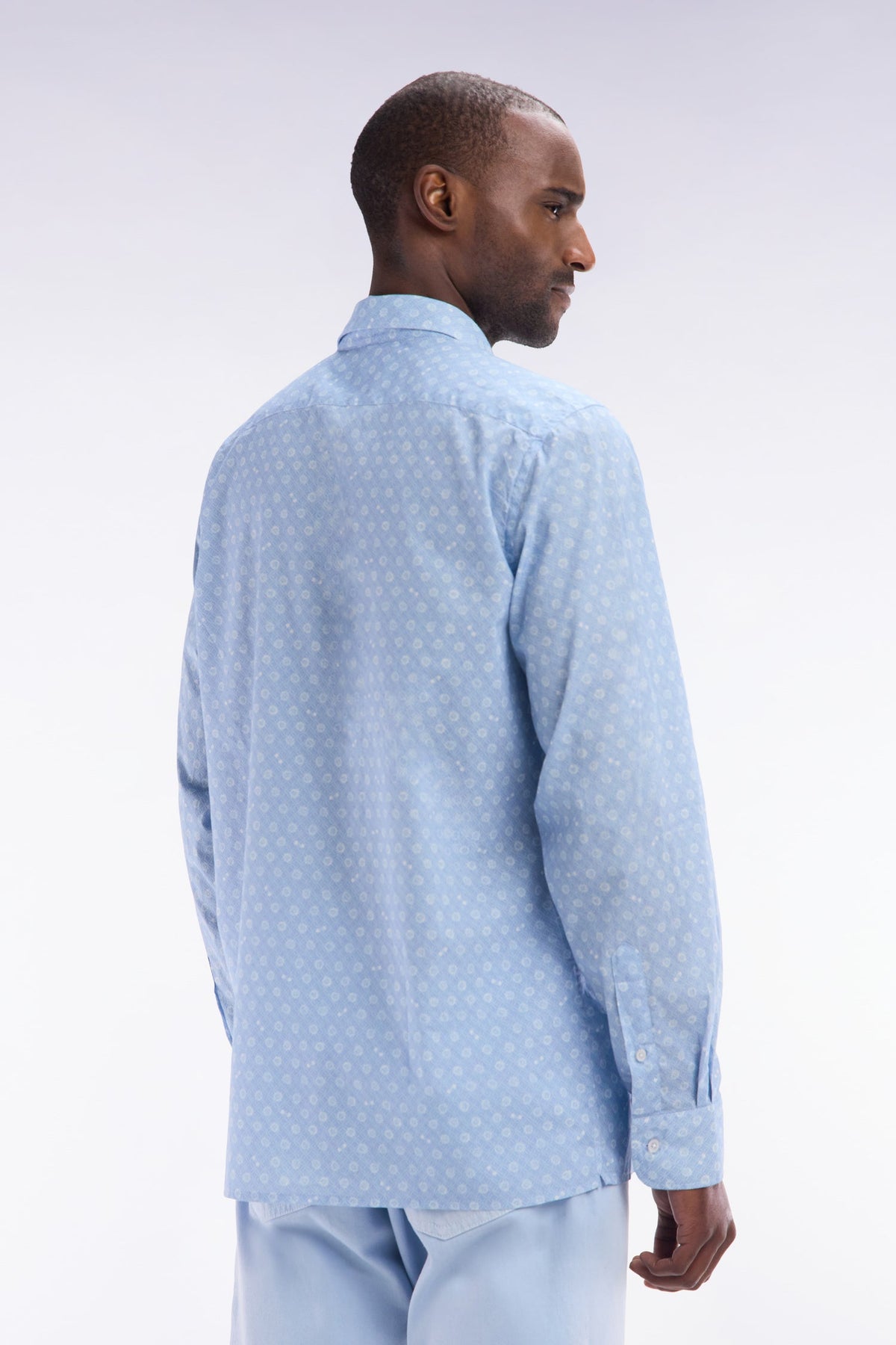 Eden Park Straight-Fit Printed Cotton Poplin Shirt