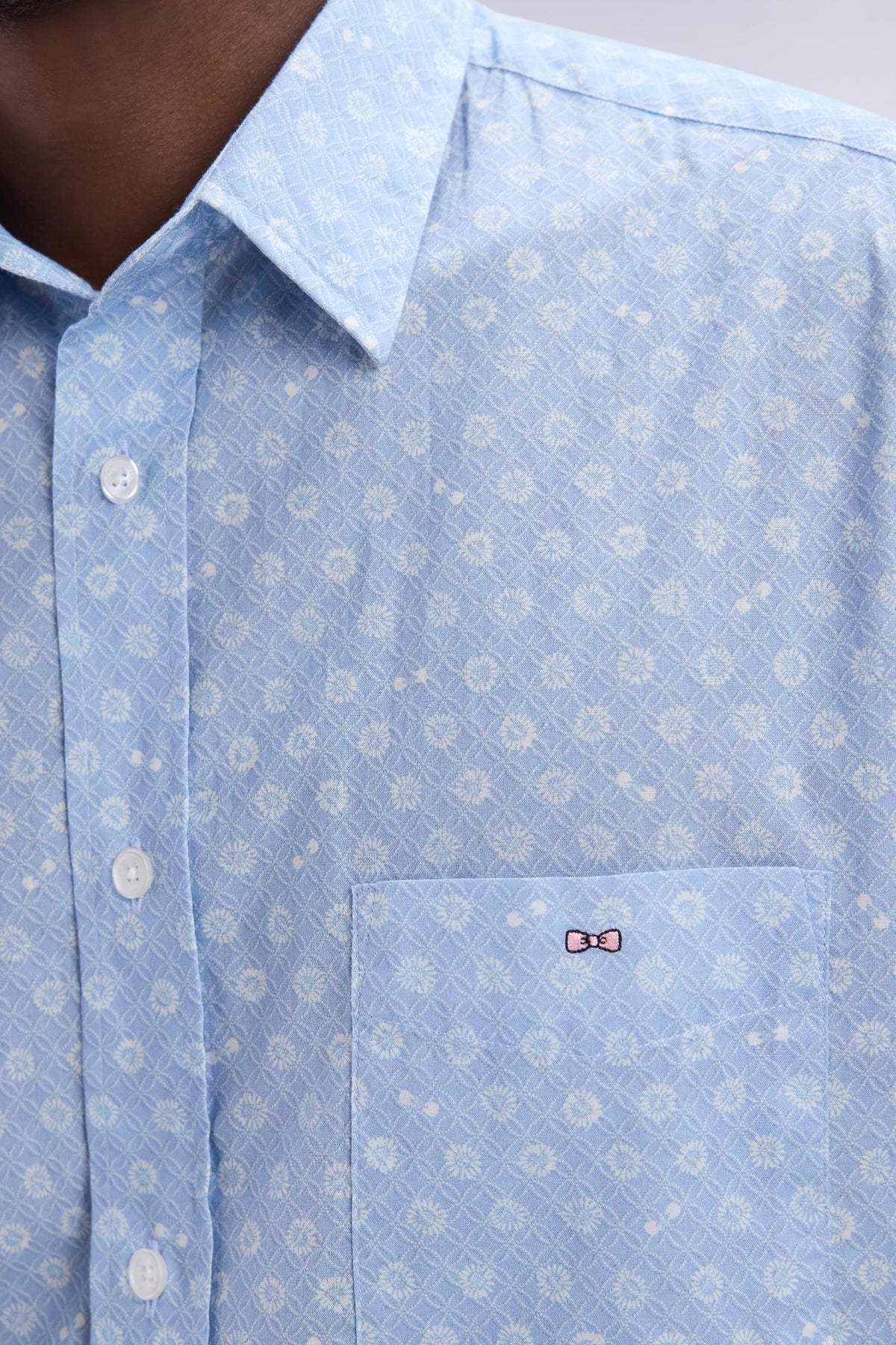 Eden Park Straight-Fit Printed Cotton Poplin Shirt