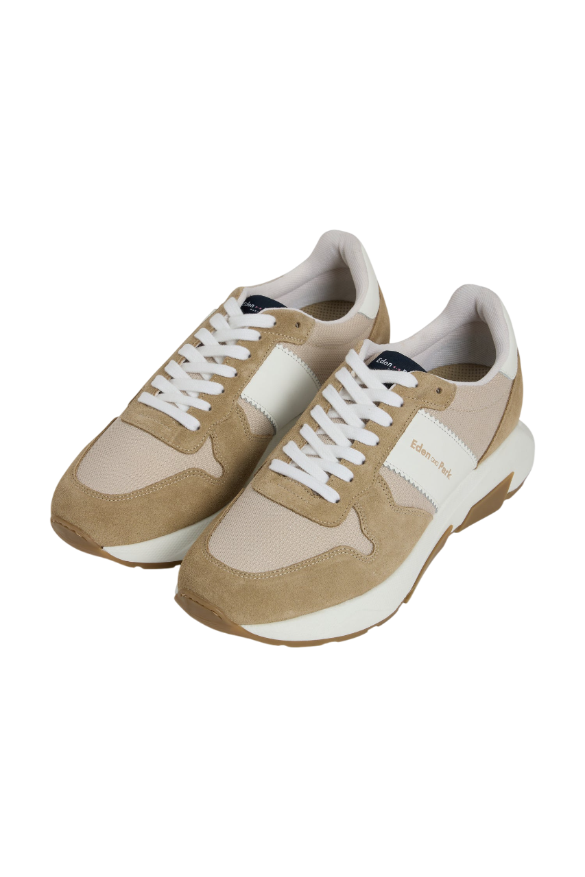 Eden Park Multi-Material Sneakers In Leather