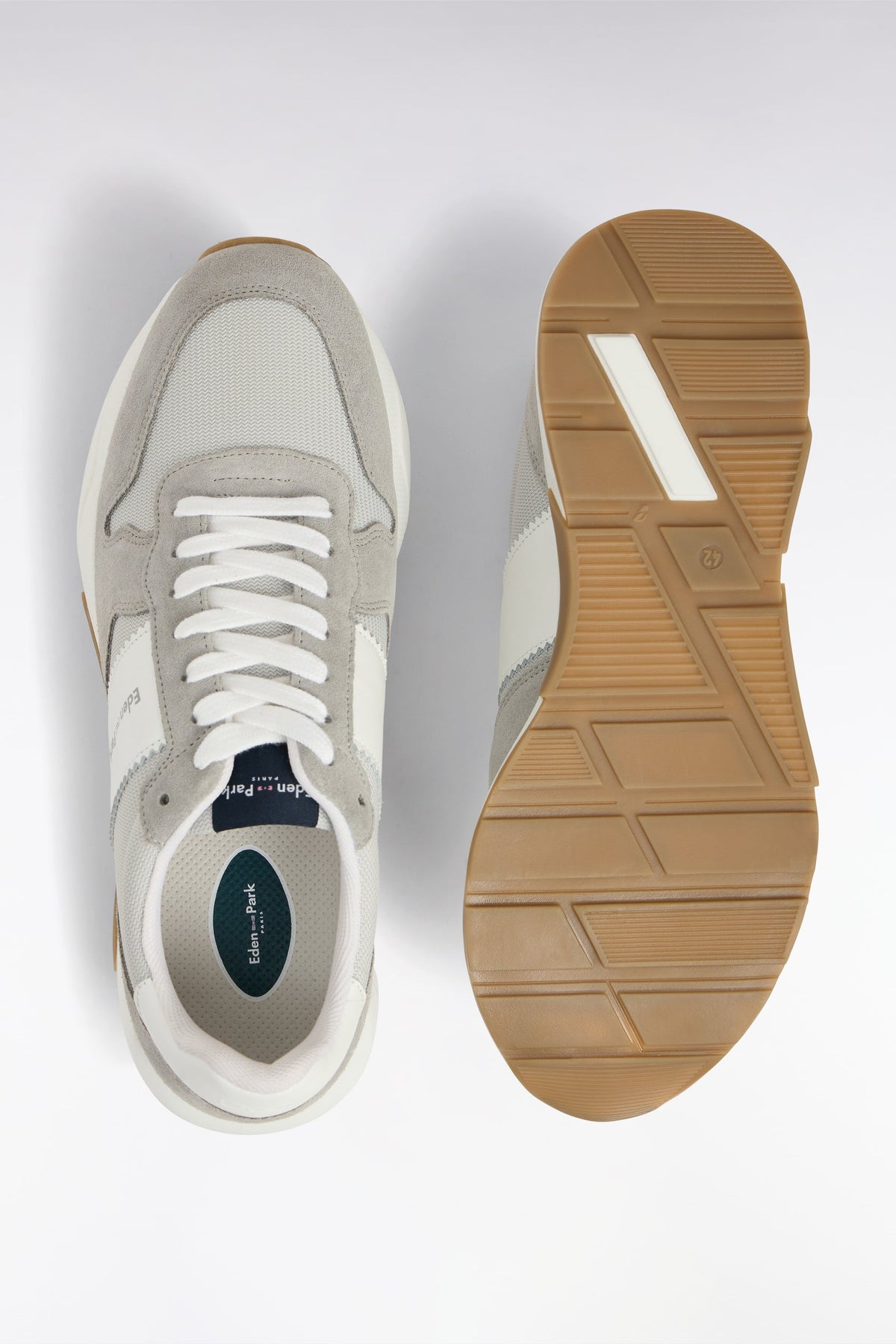 Eden Park Multi-Material Sneakers In Leather