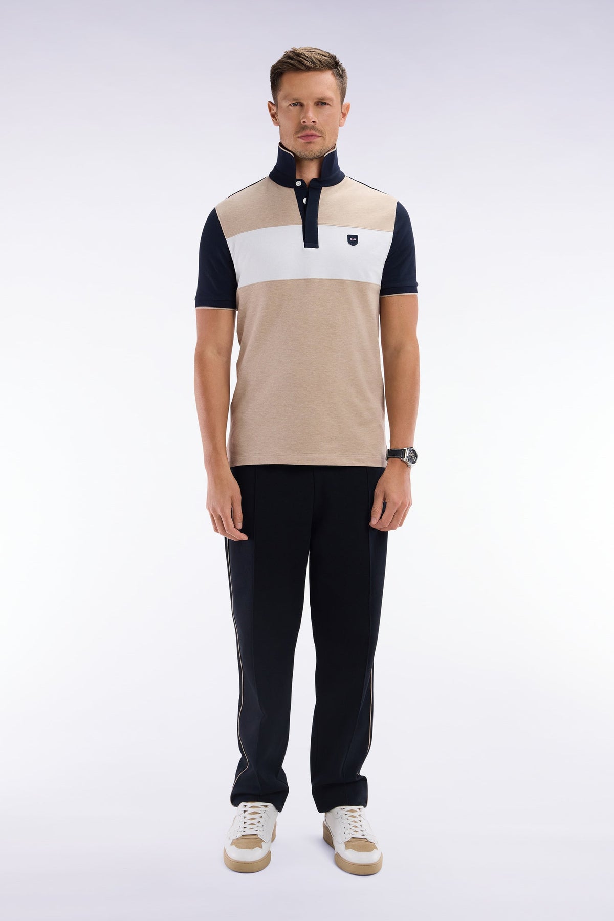 Eden Park Straight-Cut Cotton Interlock Jogging Pants