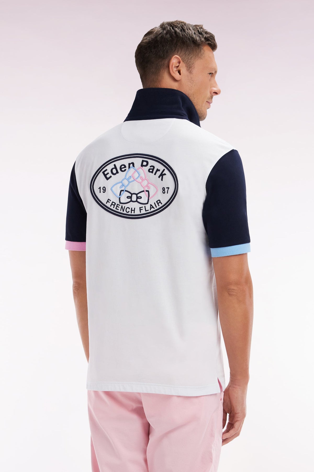 Eden Park Short-Sleeved Rugby Shirt With Back Embroidery