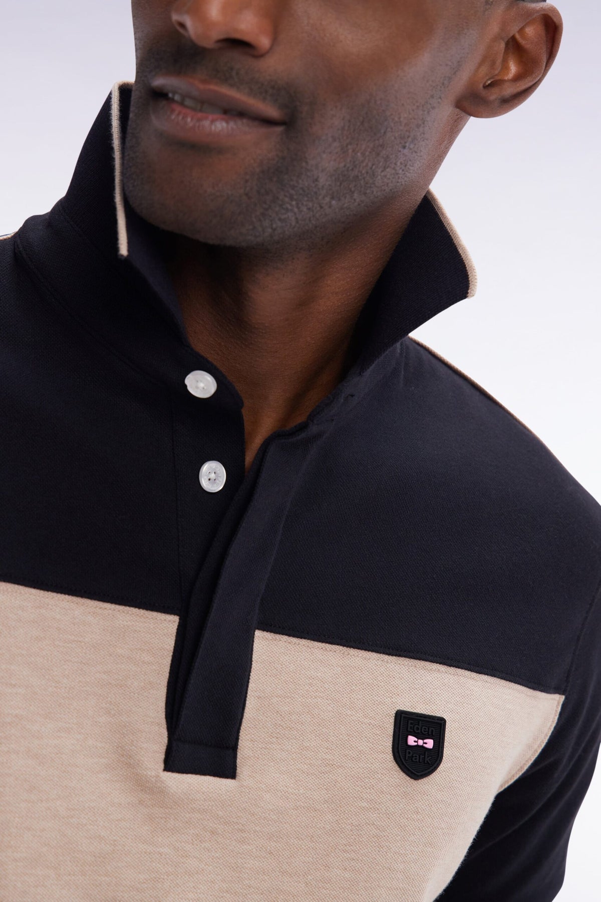 Eden Park Slim-Fit Short-Sleeved Polo Shirt With Contrasting Piping