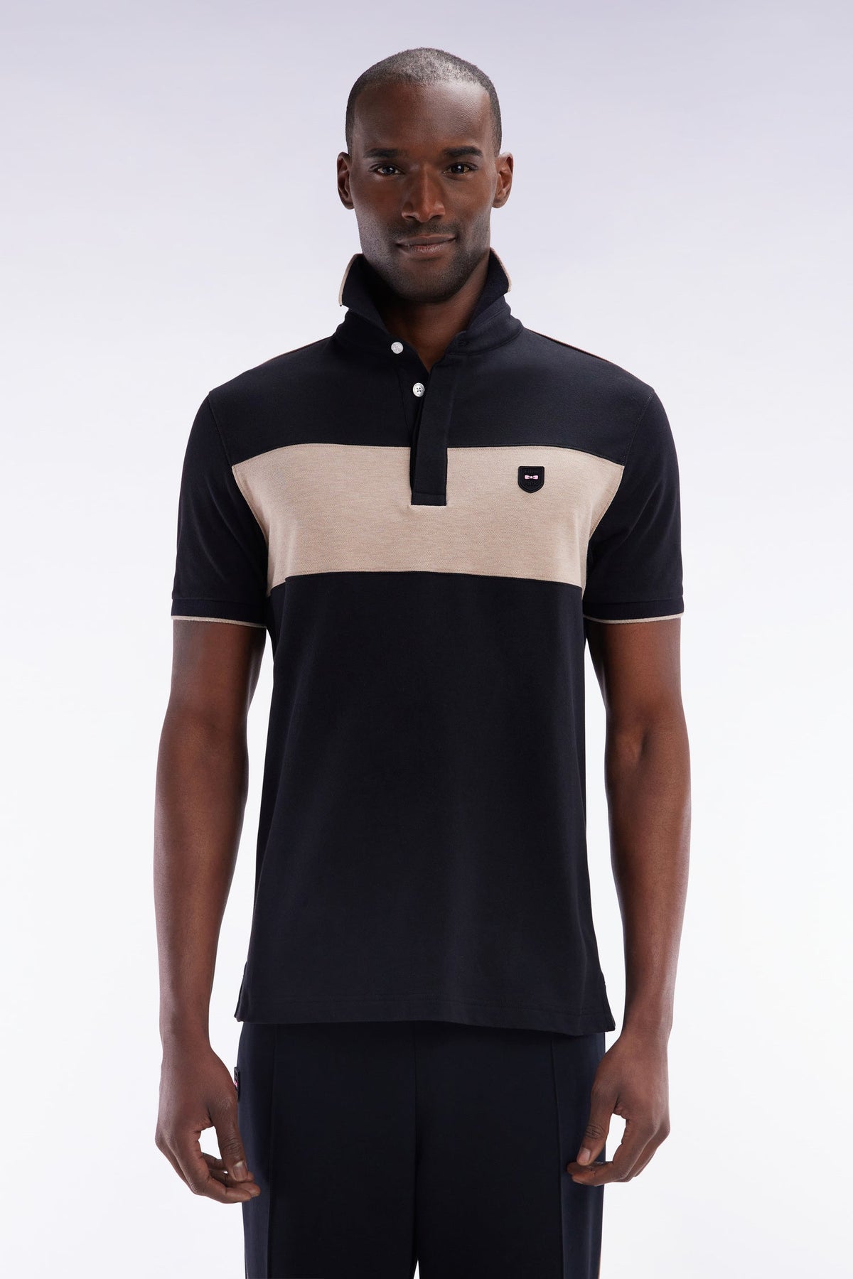 Eden Park Slim-Fit Short-Sleeved Polo Shirt With Contrasting Piping