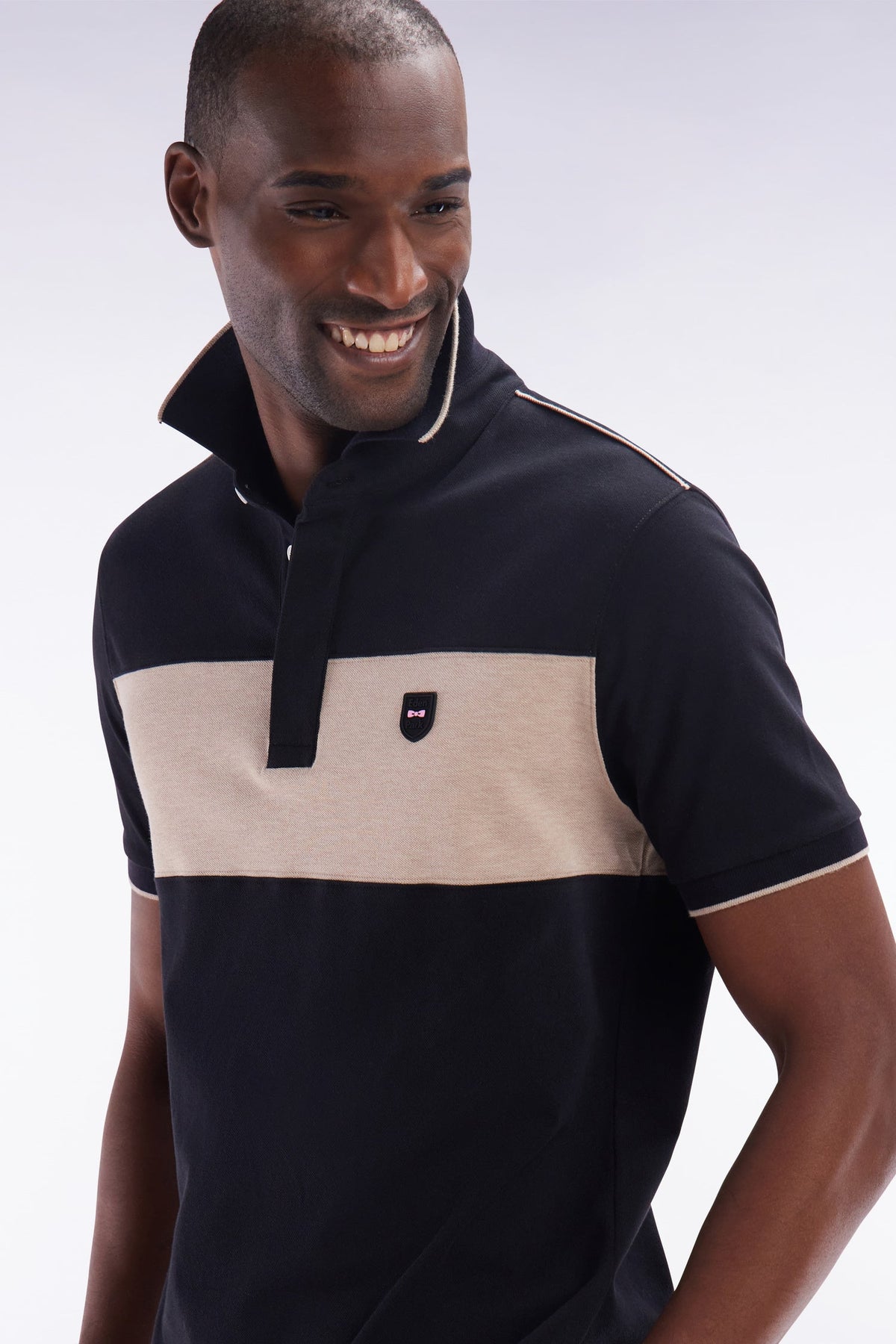 Eden Park Slim-Fit Short-Sleeved Polo Shirt With Contrasting Piping