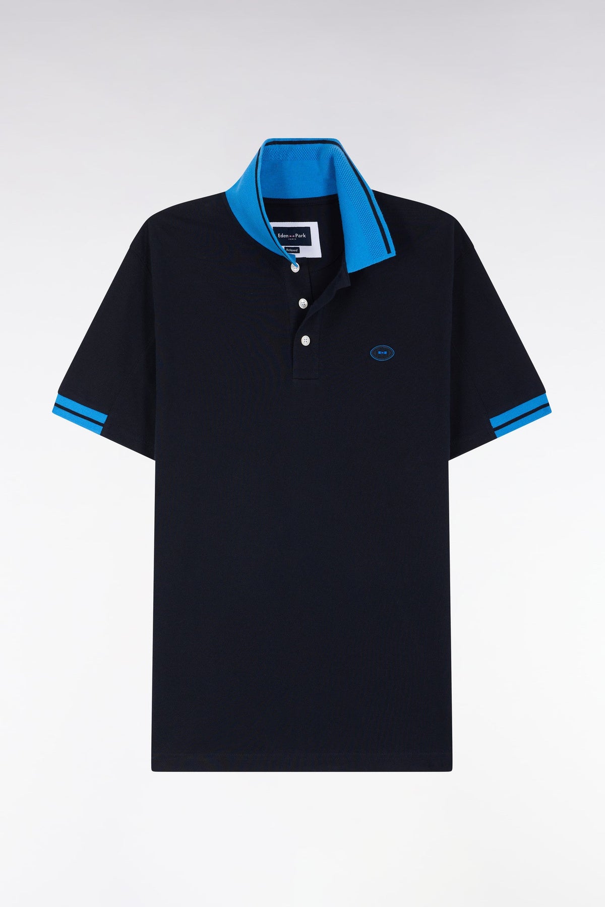 Eden Park Relaxed-Fit Short-Sleeved Polo Shirt With Colorful Accents