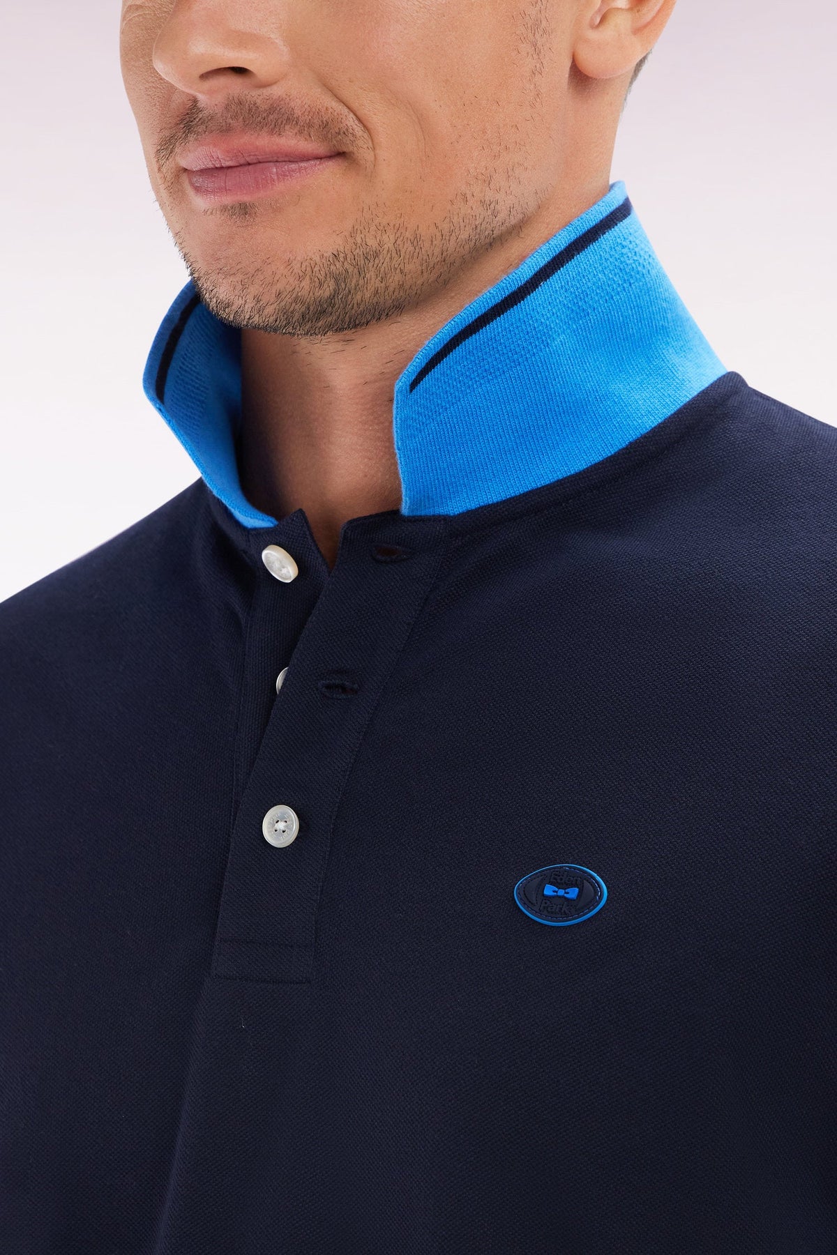 Eden Park Relaxed-Fit Short-Sleeved Polo Shirt With Colorful Accents