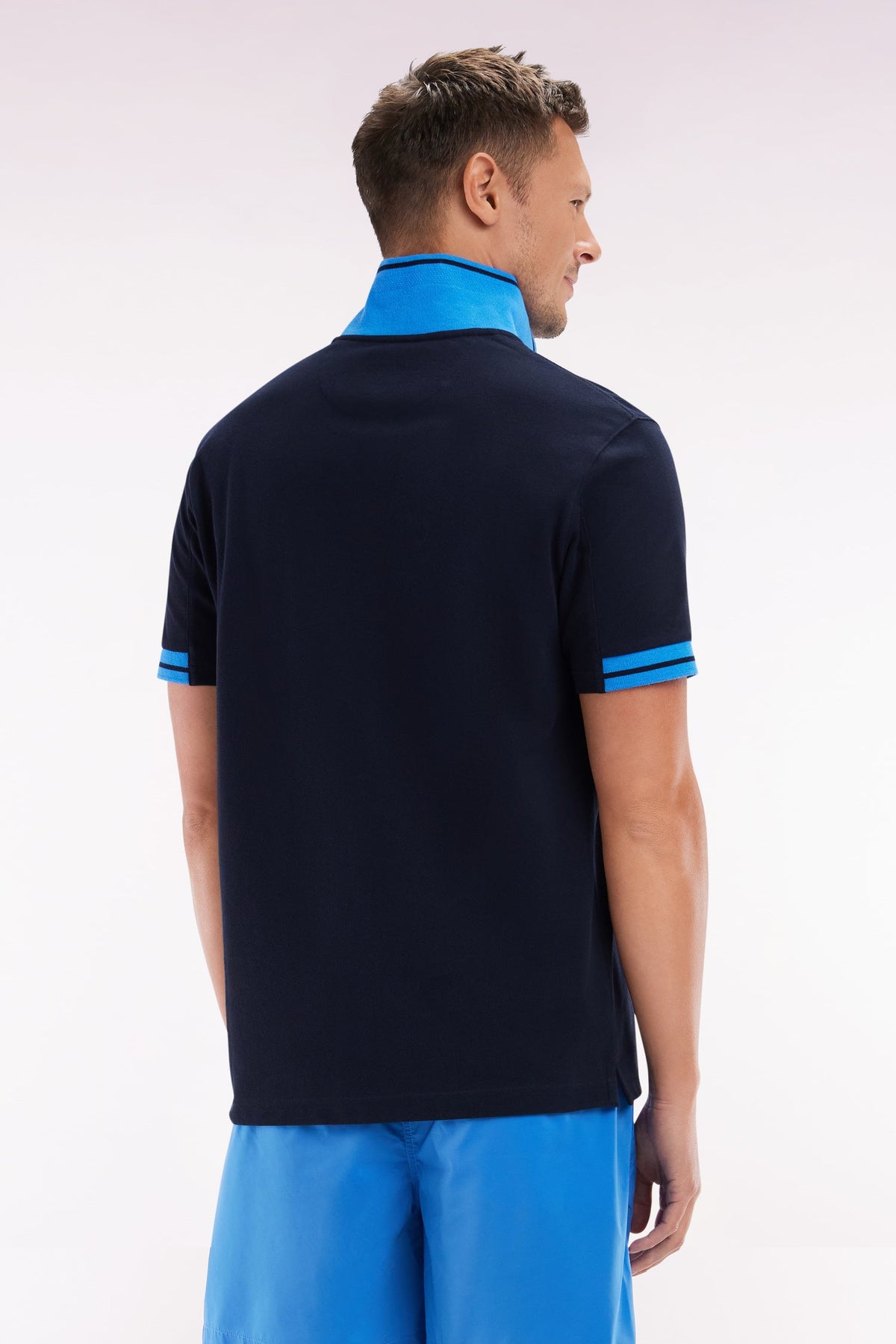 Eden Park Relaxed-Fit Short-Sleeved Polo Shirt With Colorful Accents