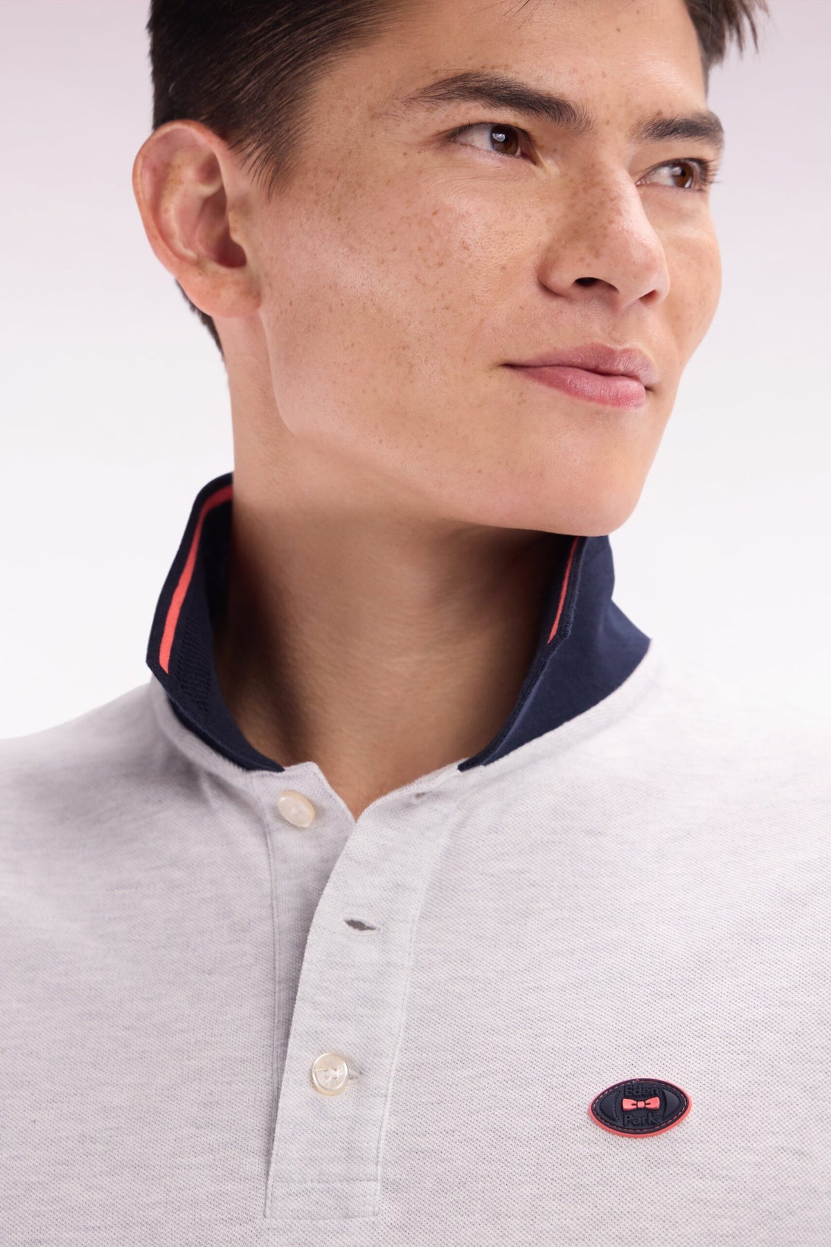 Eden Park Relaxed-Fit Short-Sleeved Polo Shirt With Colorful Accents