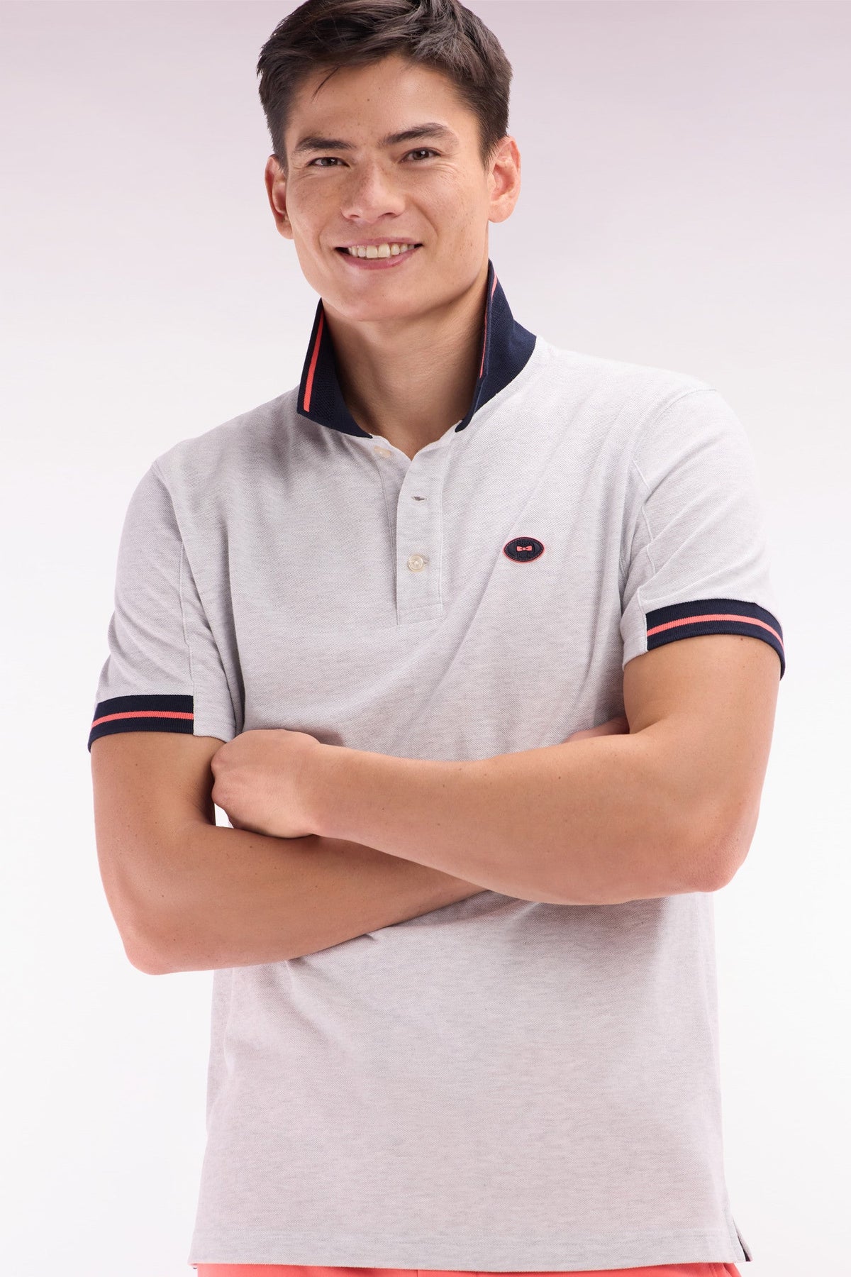Eden Park Relaxed-Fit Short-Sleeved Polo Shirt With Colorful Accents