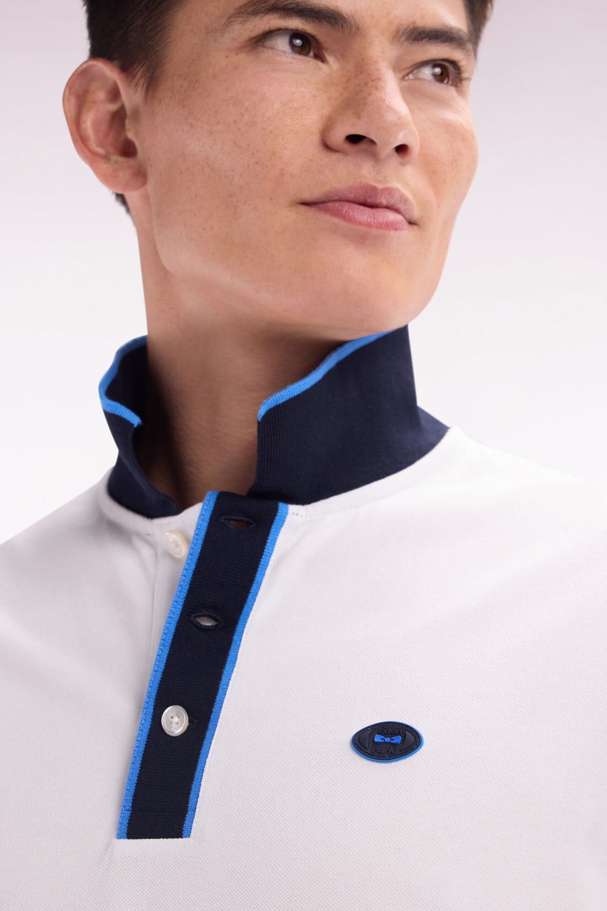 Eden Park Relaxed-Fit Short-Sleeved Polo Shirt With Colorful Stripes