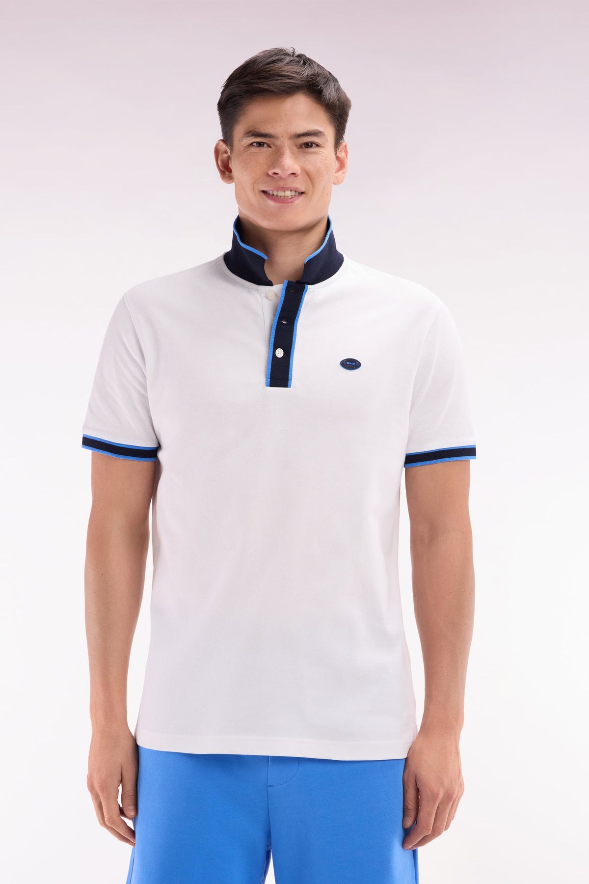 Eden Park Relaxed-Fit Short-Sleeved Polo Shirt With Colorful Stripes