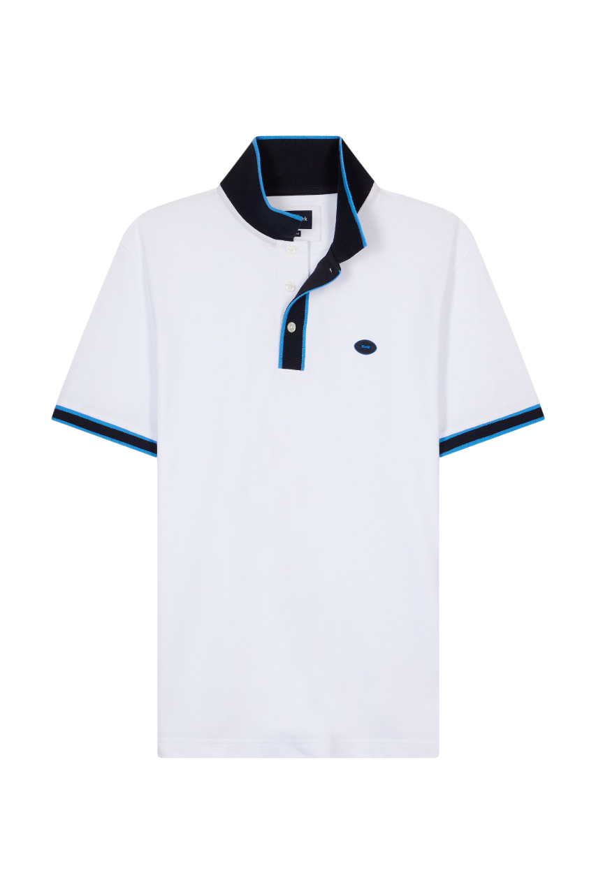 Eden Park Relaxed-Fit Short-Sleeved Polo Shirt With Colorful Stripes