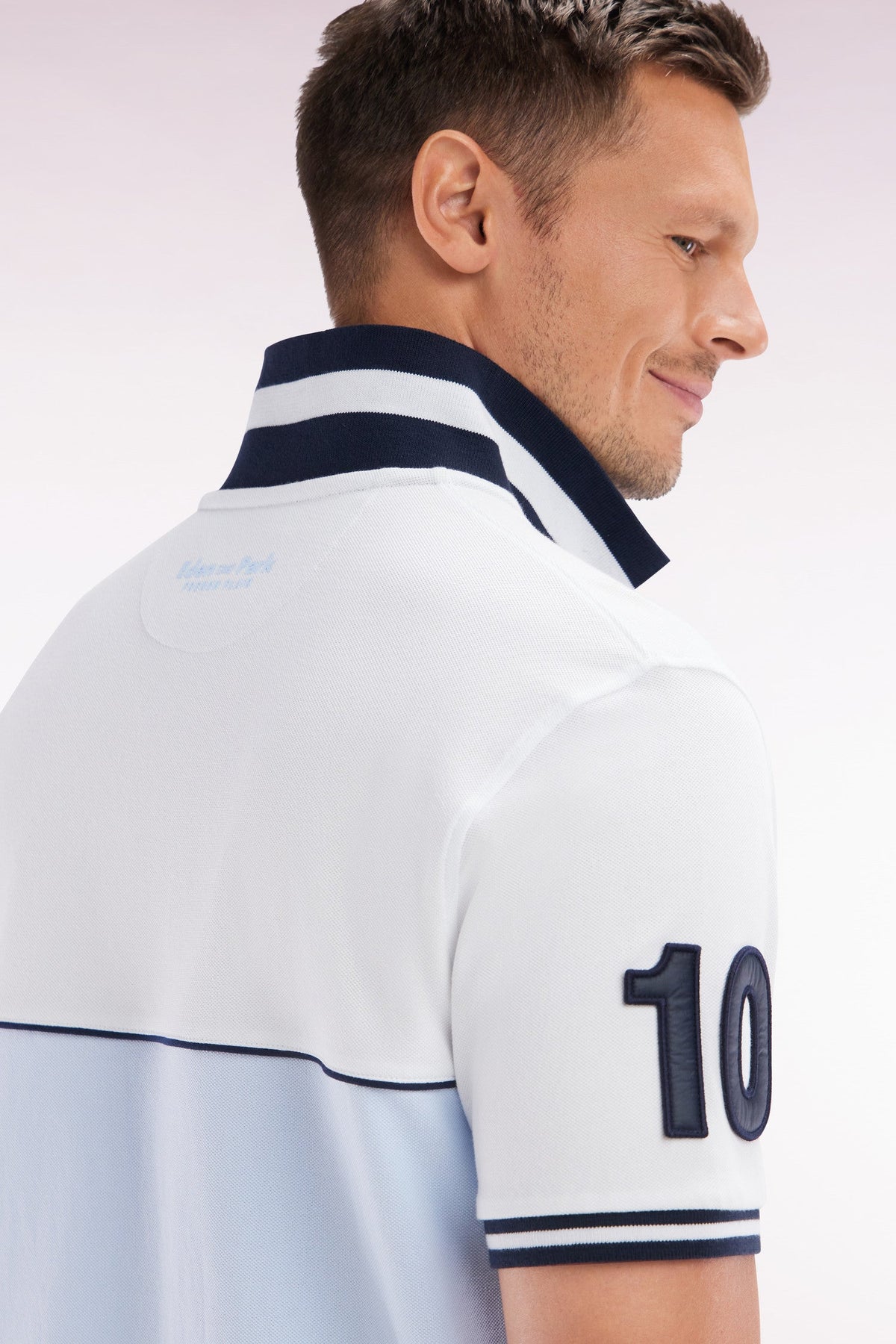 Eden Park Two-Tone Short-Sleeved Polo Shirt, Relaxed Fit