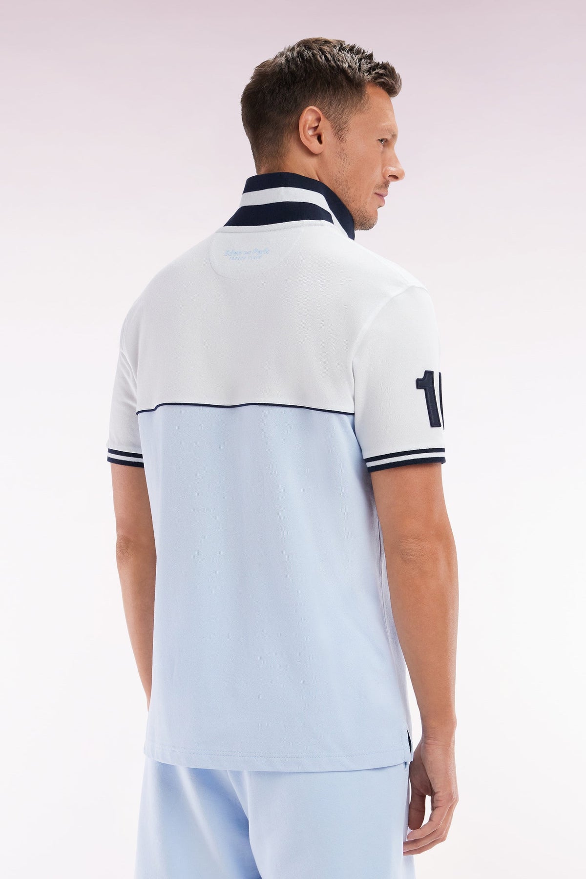 Eden Park Two-Tone Short-Sleeved Polo Shirt, Relaxed Fit