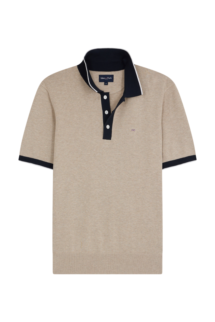 Eden Park Straight-Fit Short-Sleeved Polo Collar