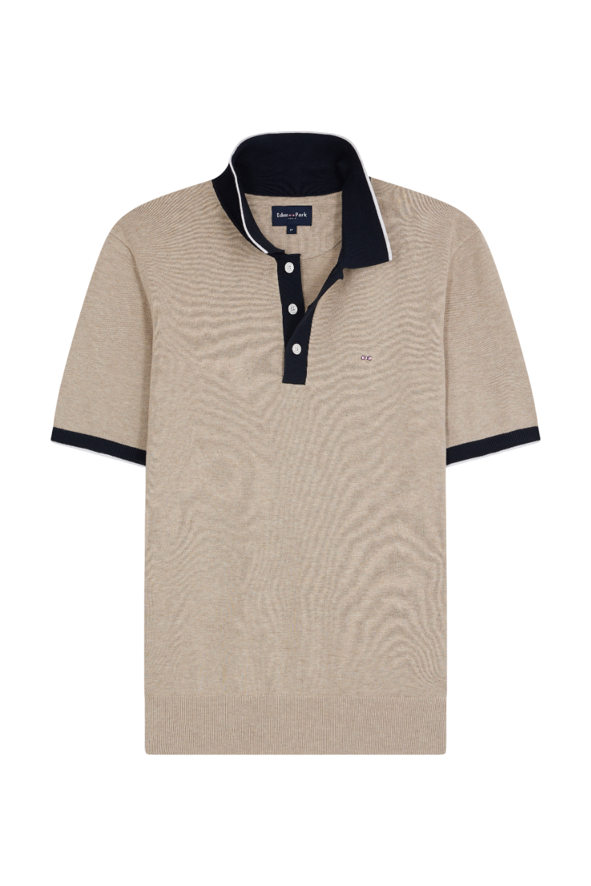 Eden Park Straight-Fit Short-Sleeved Polo Collar