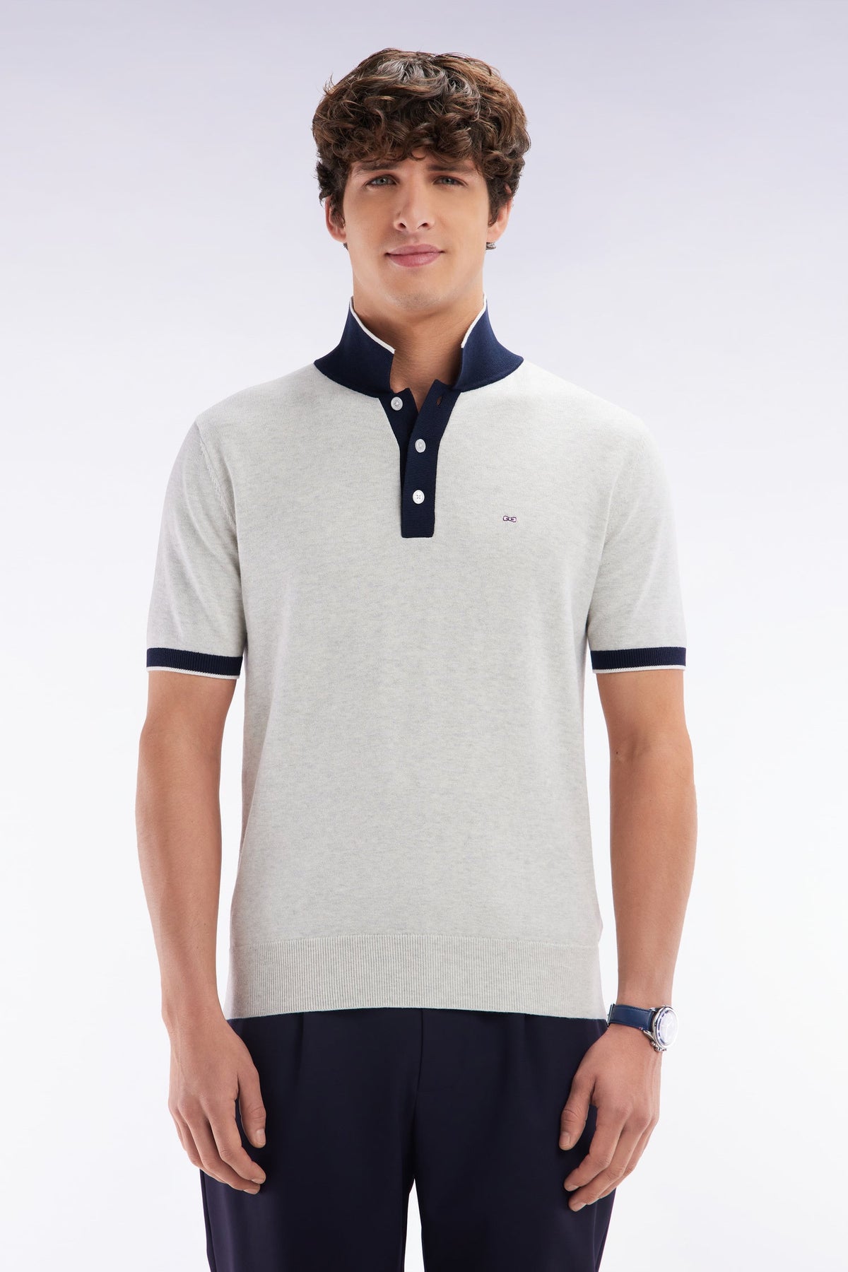 Eden Park Straight-Fit Short-Sleeved Polo Collar