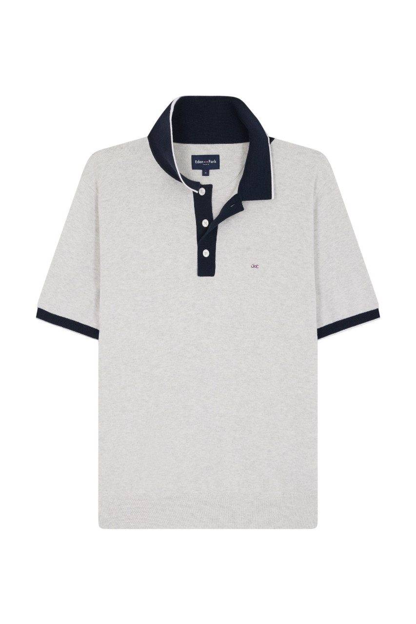 Eden Park Straight-Fit Short-Sleeved Polo Collar