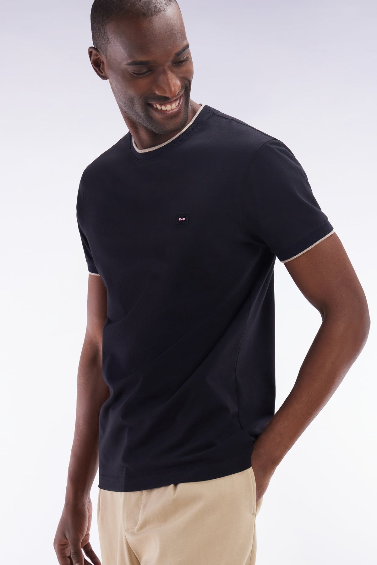 Eden Park Stretch Cotton T-Shirt With Slim Fit