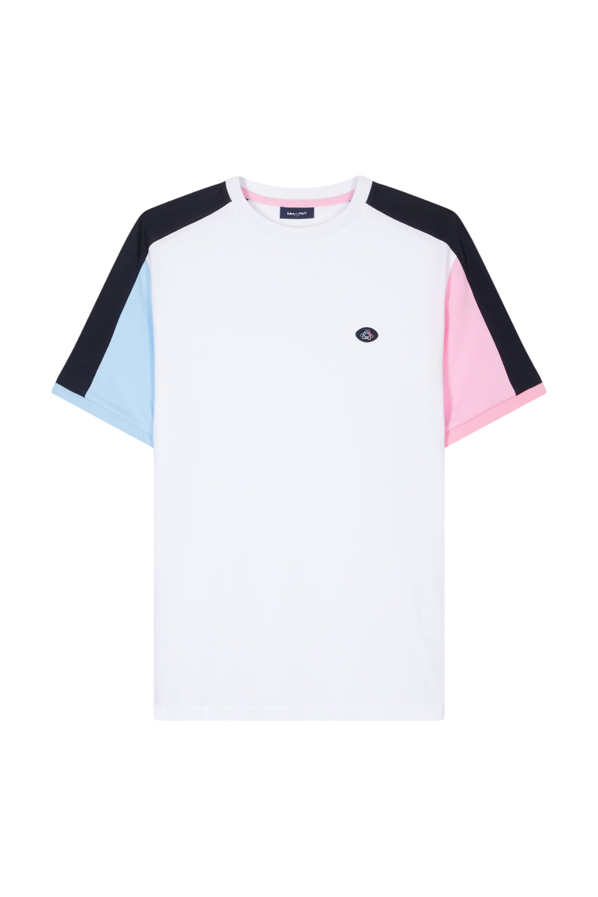 Eden Park Cotton Colorblock Straight Fit T-Shirt