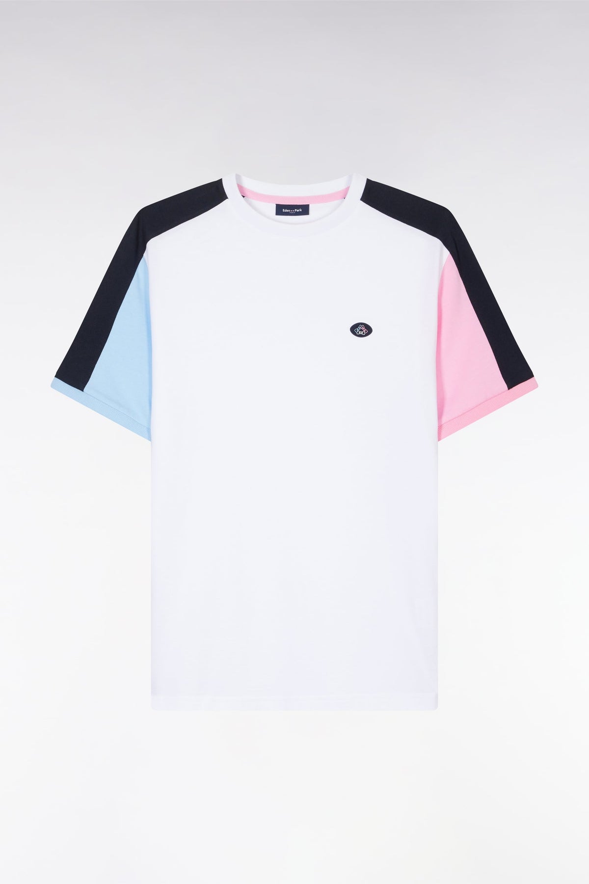 Eden Park Cotton Colorblock Straight Fit T-Shirt