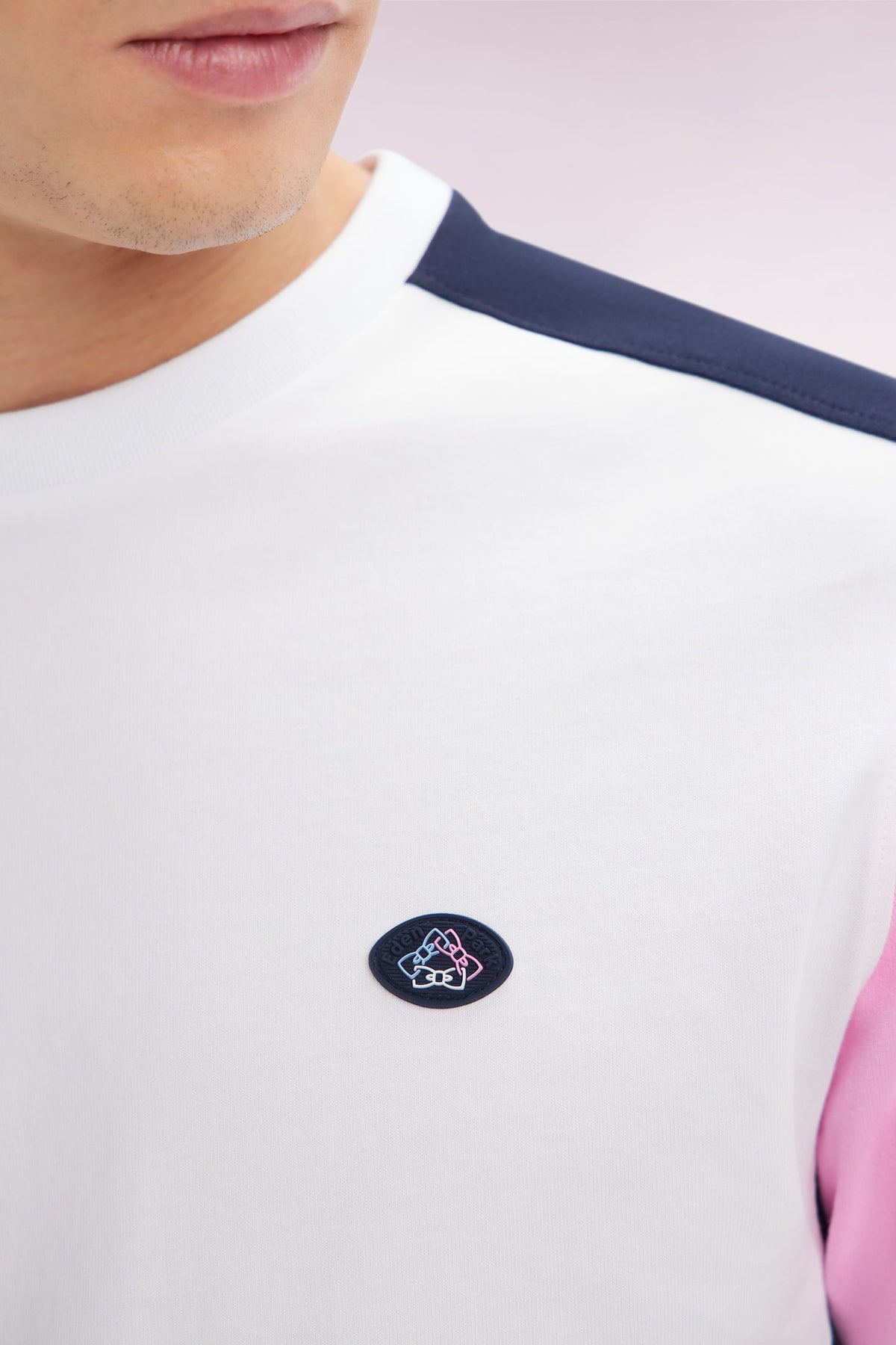 Eden Park Cotton Colorblock Straight Fit T-Shirt