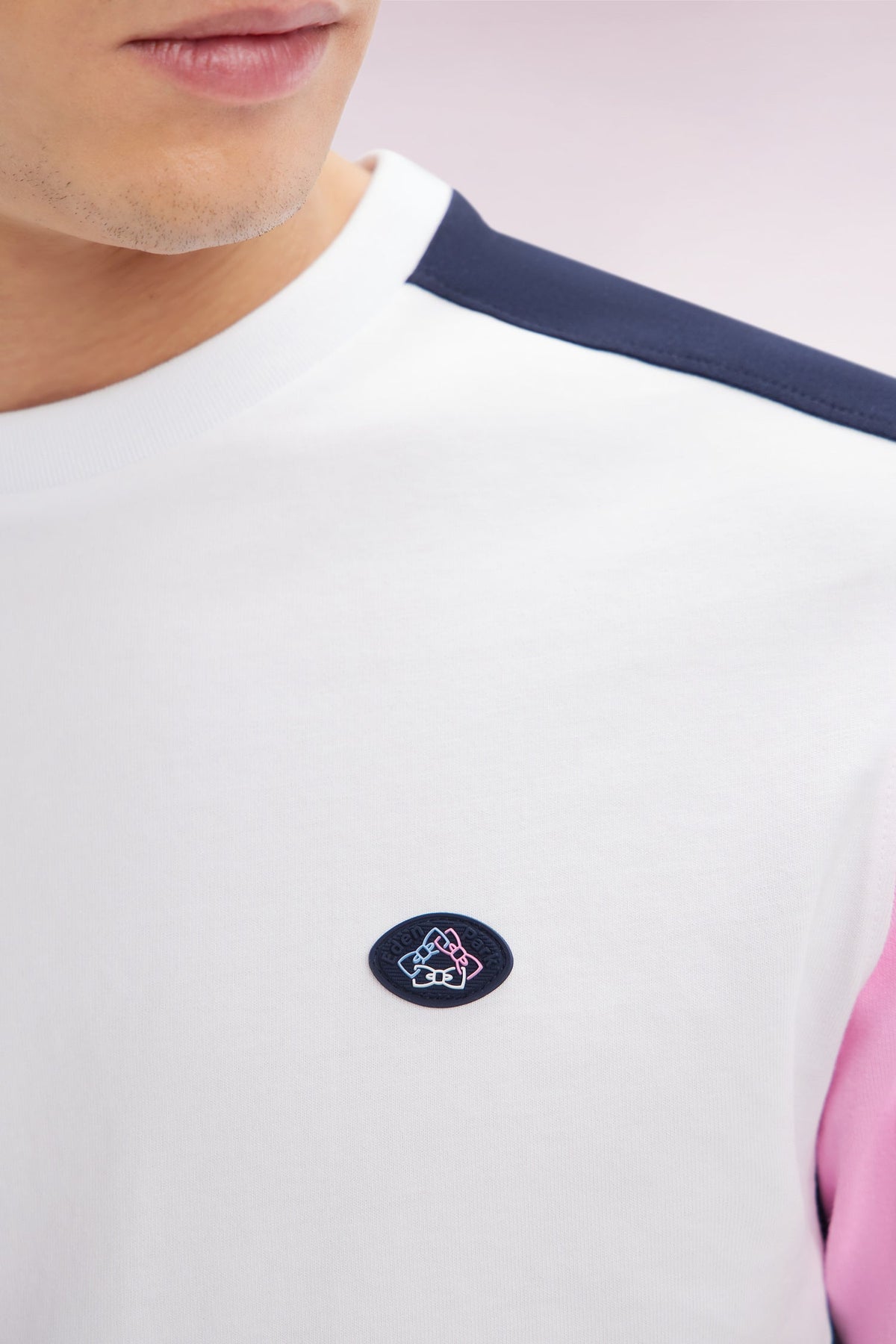 Eden Park Cotton Colorblock Straight Fit T-Shirt