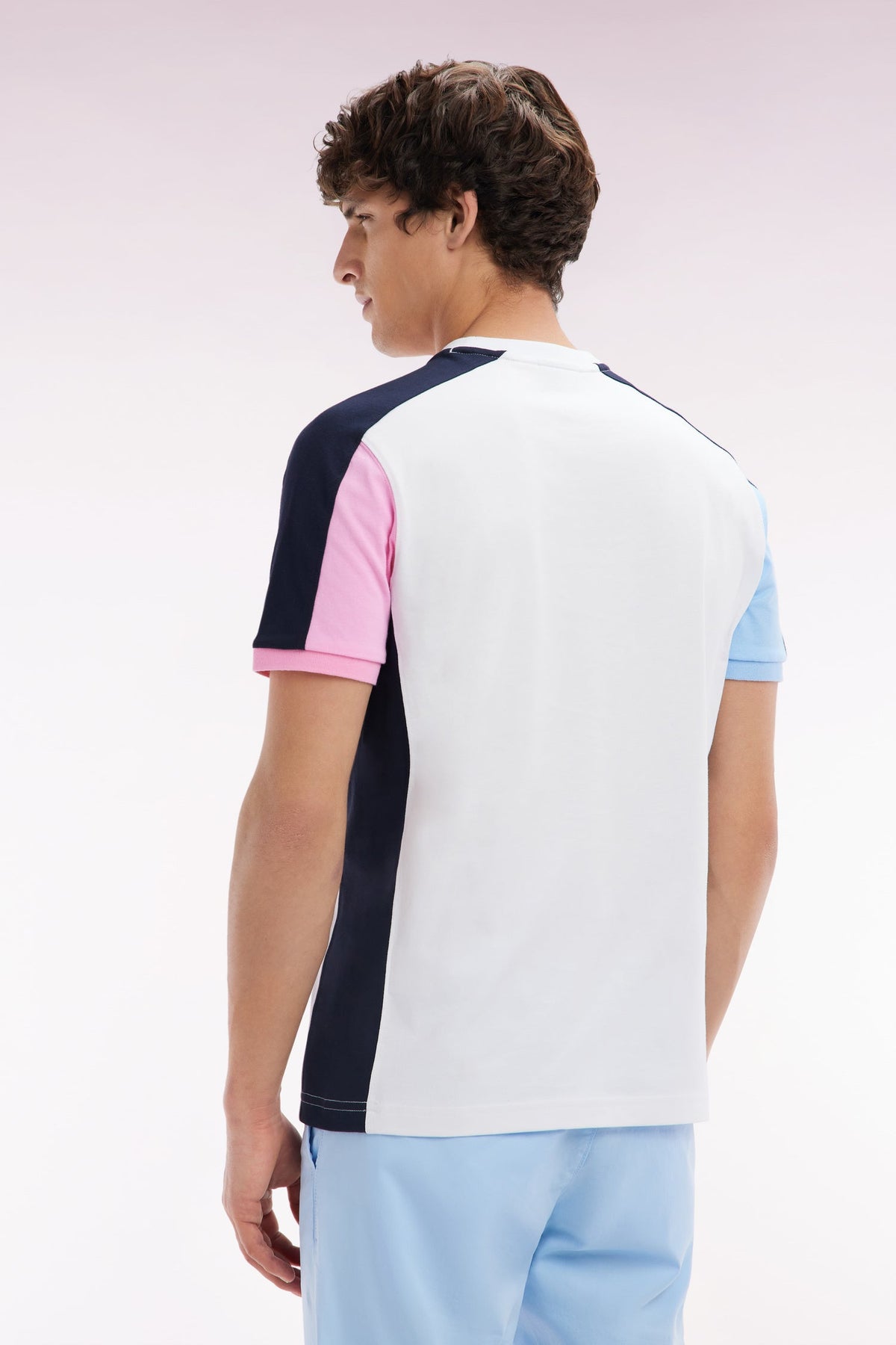 Eden Park Cotton Colorblock Straight Fit T-Shirt