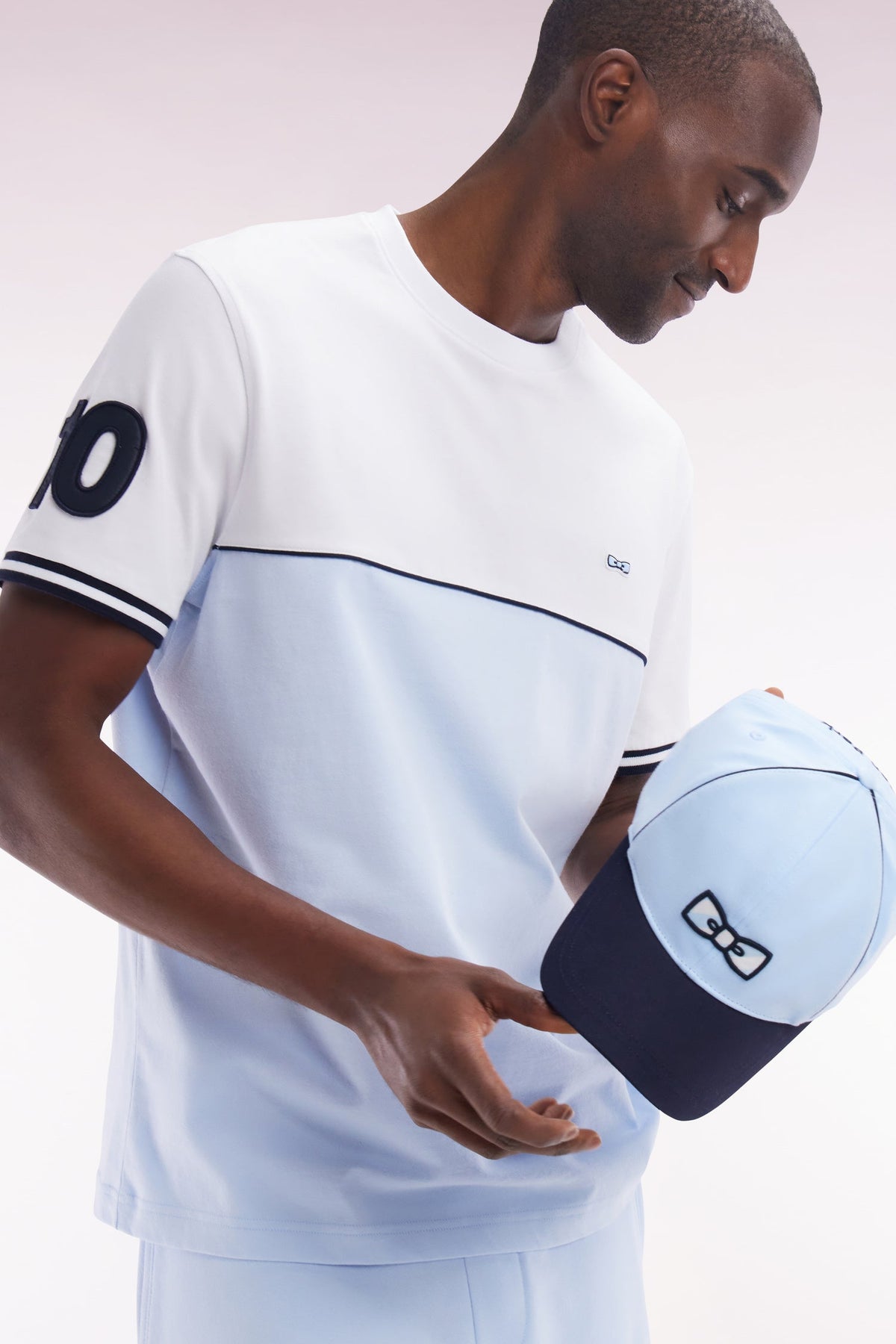 Eden Park Two-Tone T-Shirt In Casual-Cut
