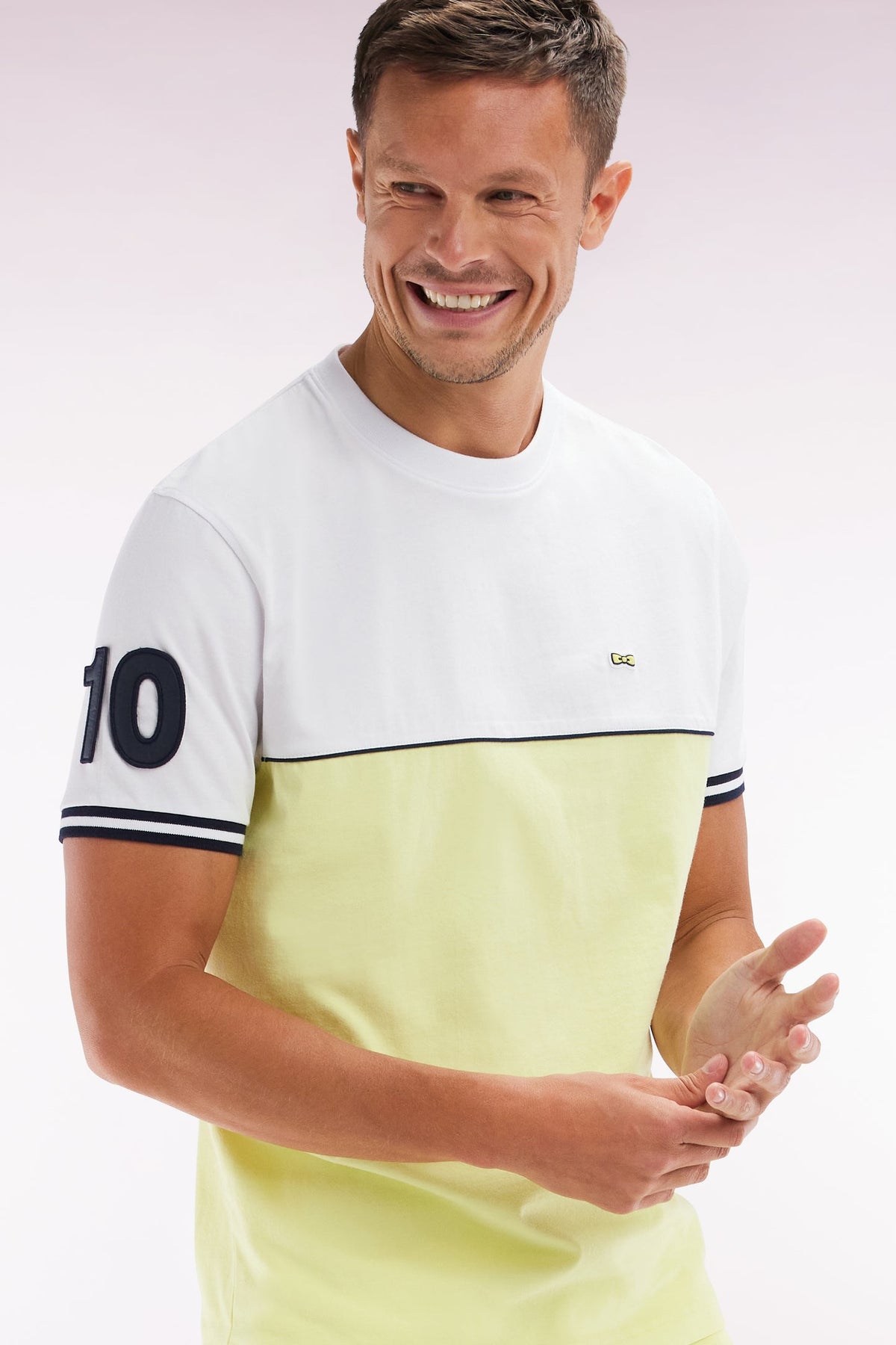 Eden Park Two-Tone T-Shirt In Casual-Cut