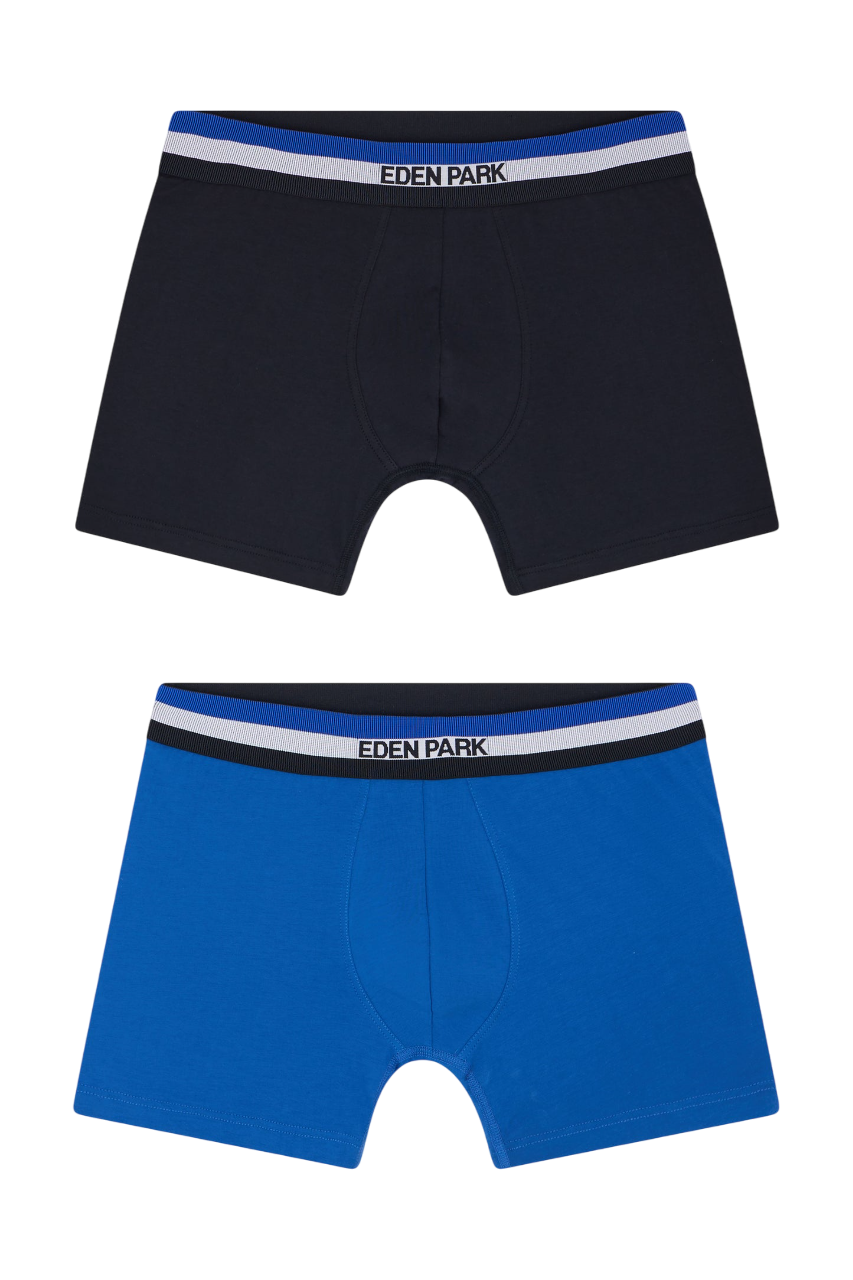 Eden Park Set Of Two Boxers With Three-Tone Elastic Waistband