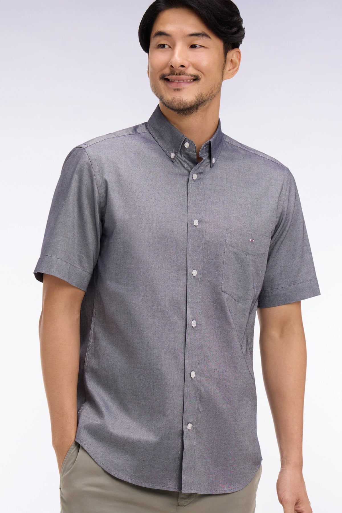 Eden Park Short-Sleeve Regular-Fit Pocket Shirt