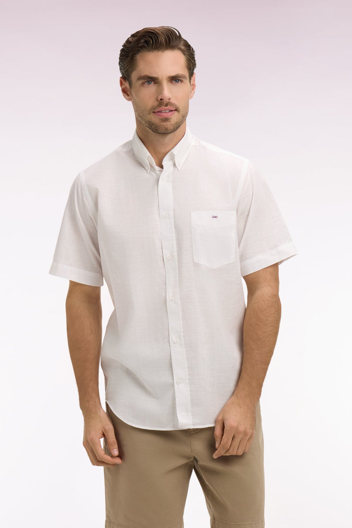 Eden Park Short-Sleeve Regular-Fit Button-Down Shirt