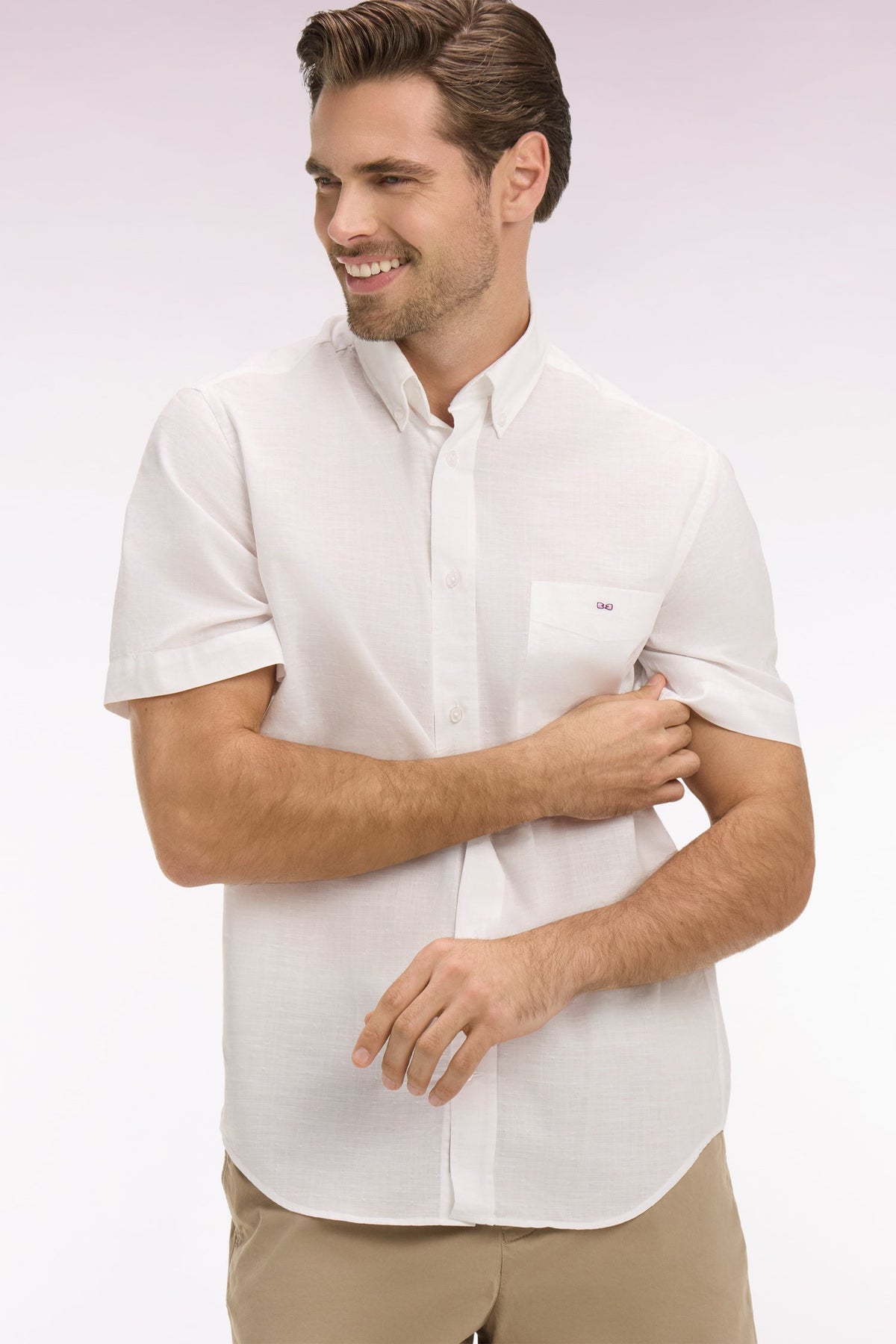 Eden Park Short-Sleeve Regular-Fit Button-Down Shirt