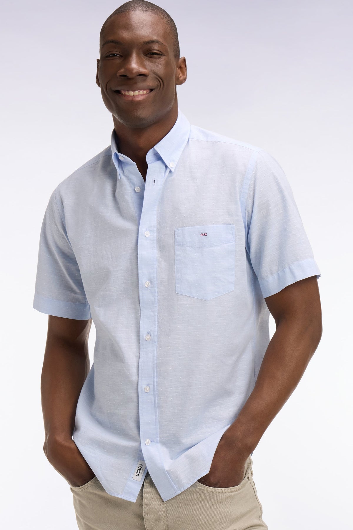 Eden Park Short-Sleeve Regular-Fit Button-Down Shirt