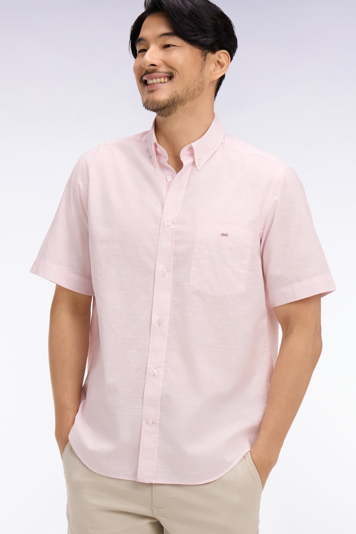Eden Park Short-Sleeve Regular-Fit Button-Down Shirt