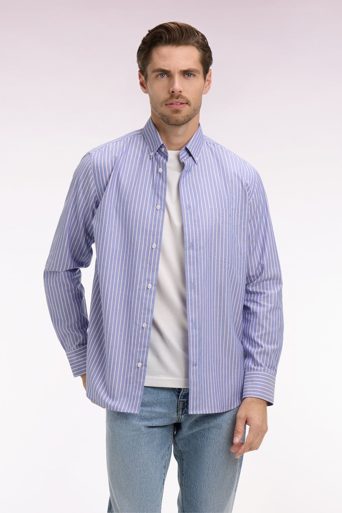 Eden Park Regular-Fit Fine-Stripe Shirt